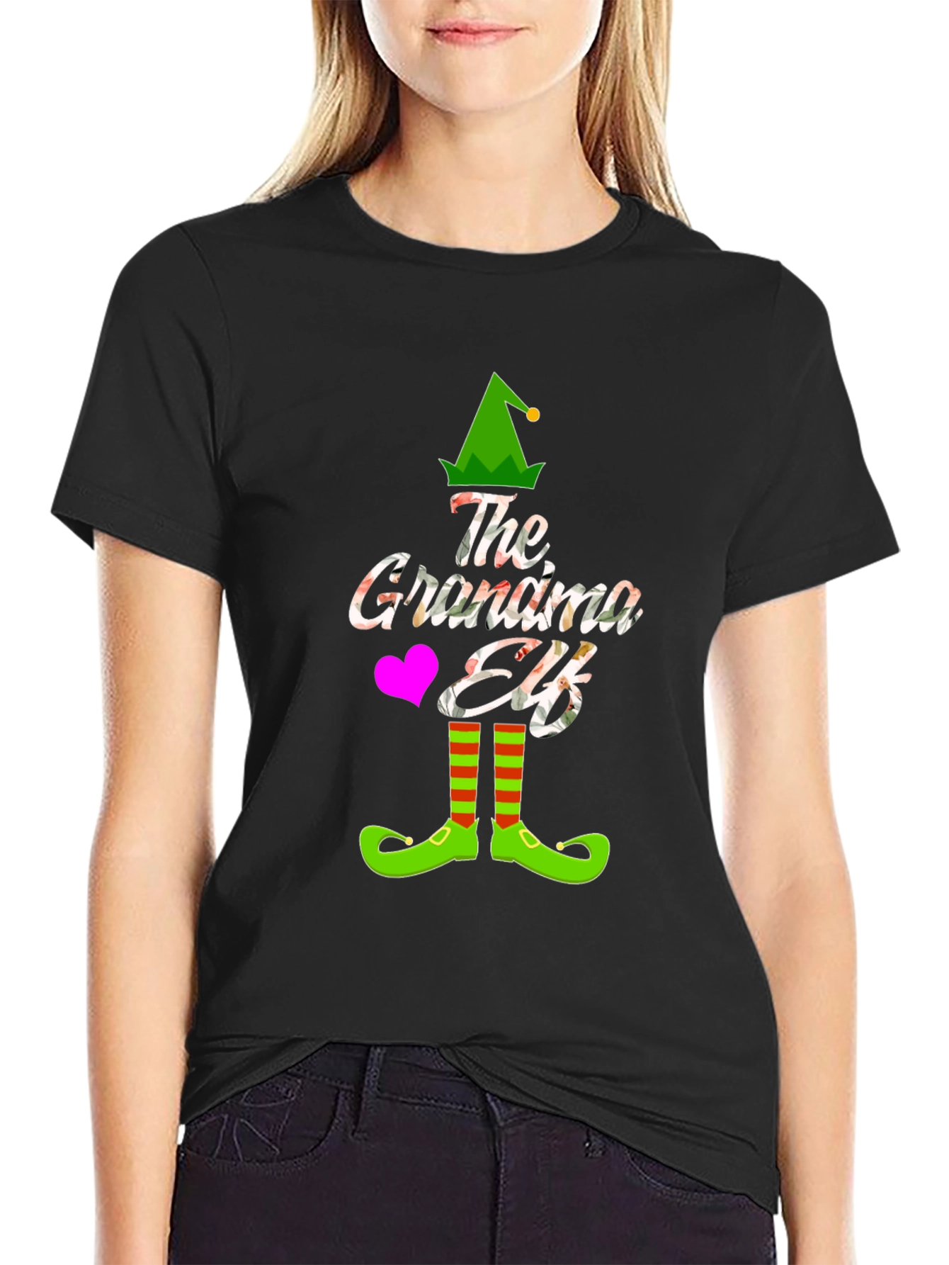 Grandma Elf T-Shirt - Festive Holiday Tee