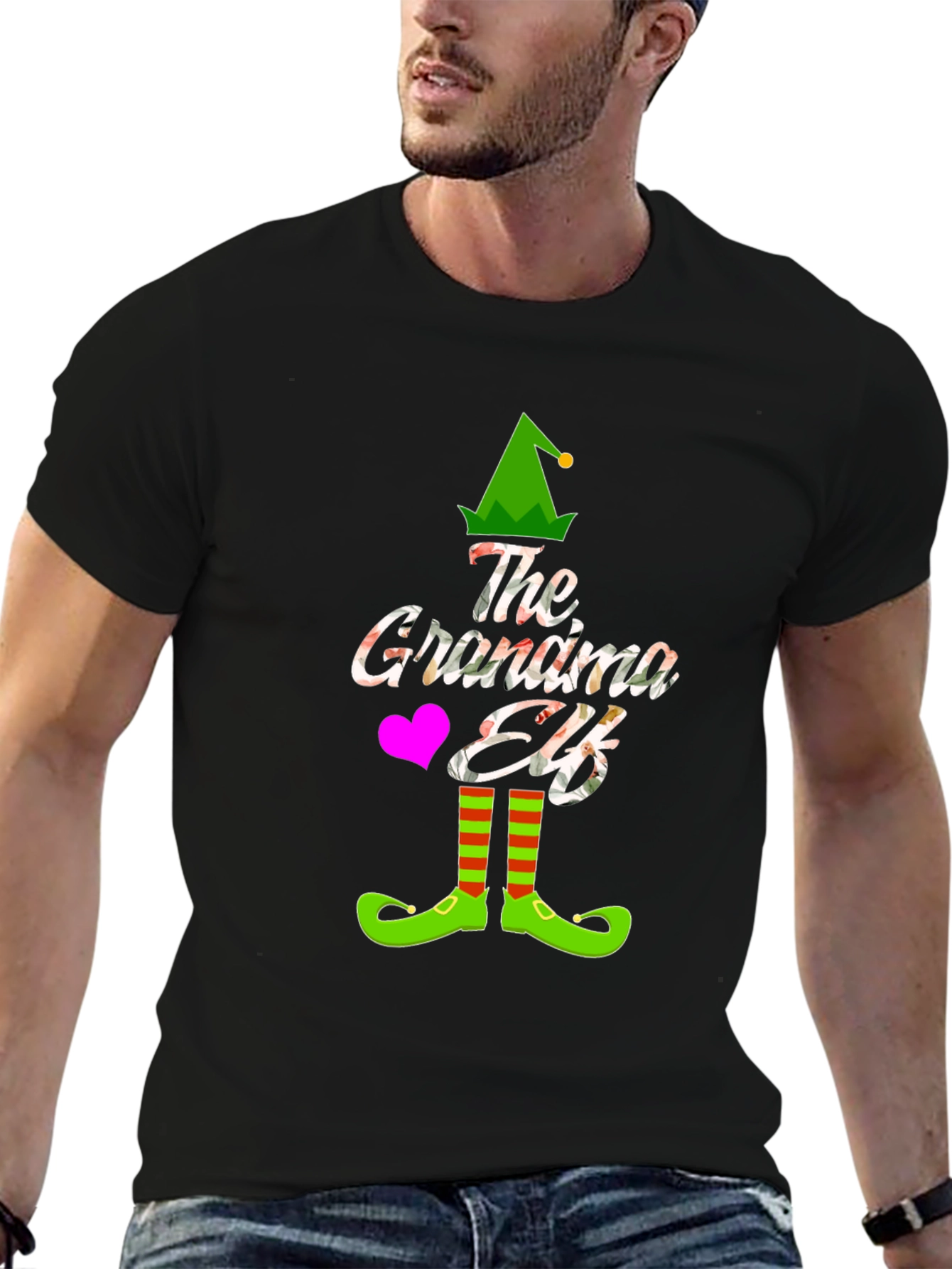 Grandma Elf T-Shirt - Festive Holiday Tee