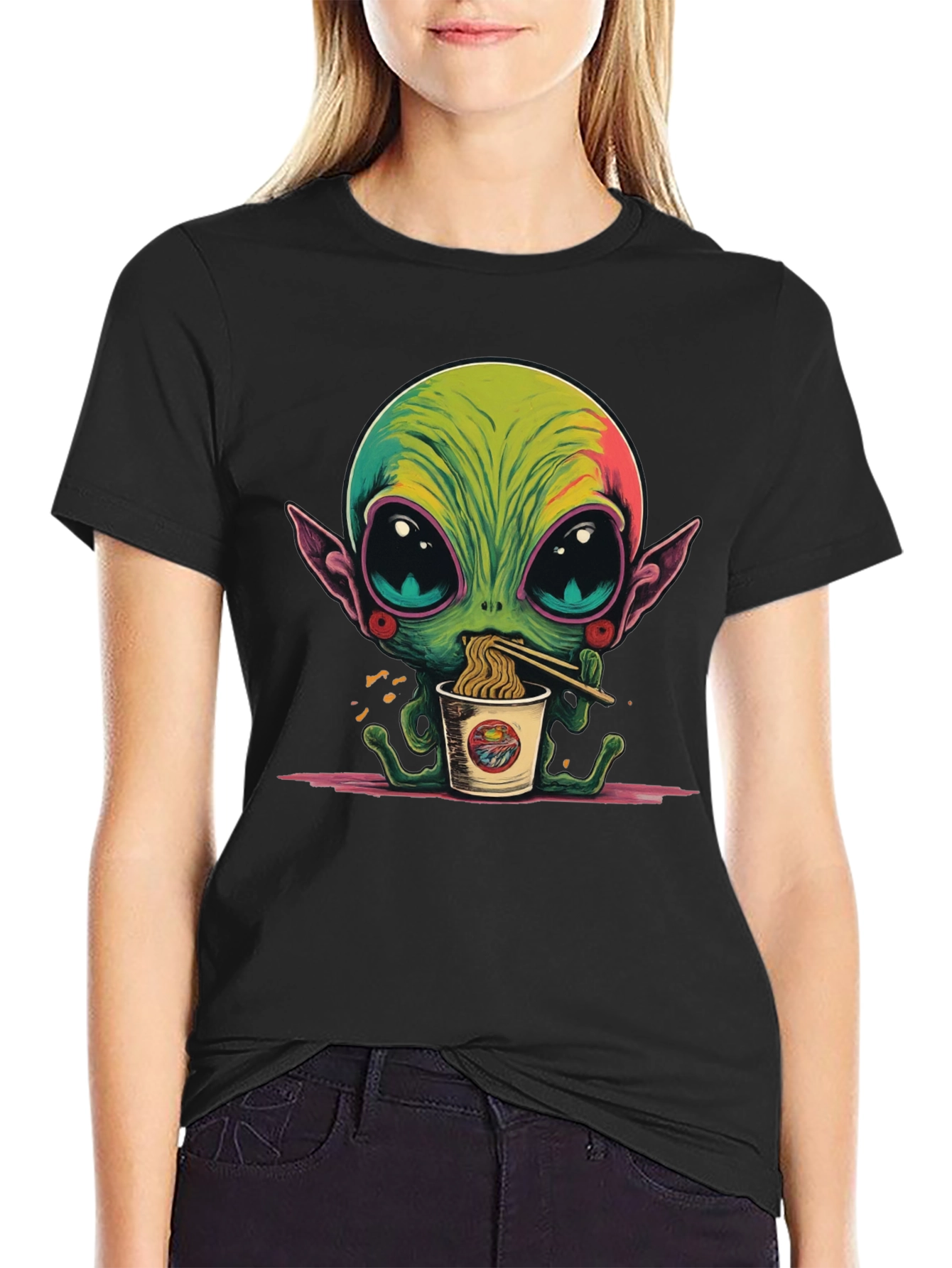 Alien Ramen T-Shirt - Unique Graphic Tee