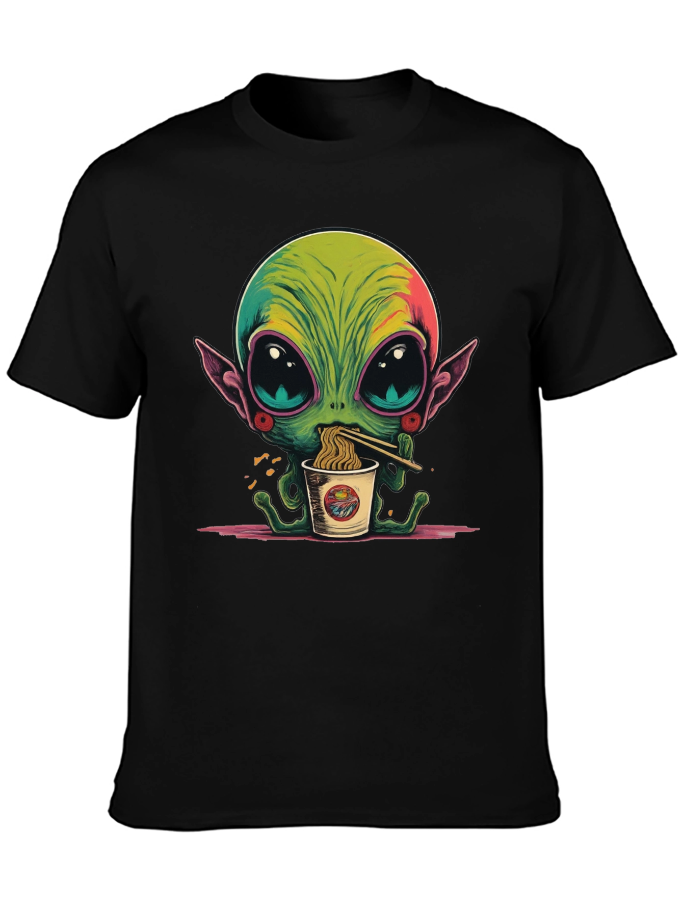 Alien Ramen T-Shirt - Unique Graphic Tee