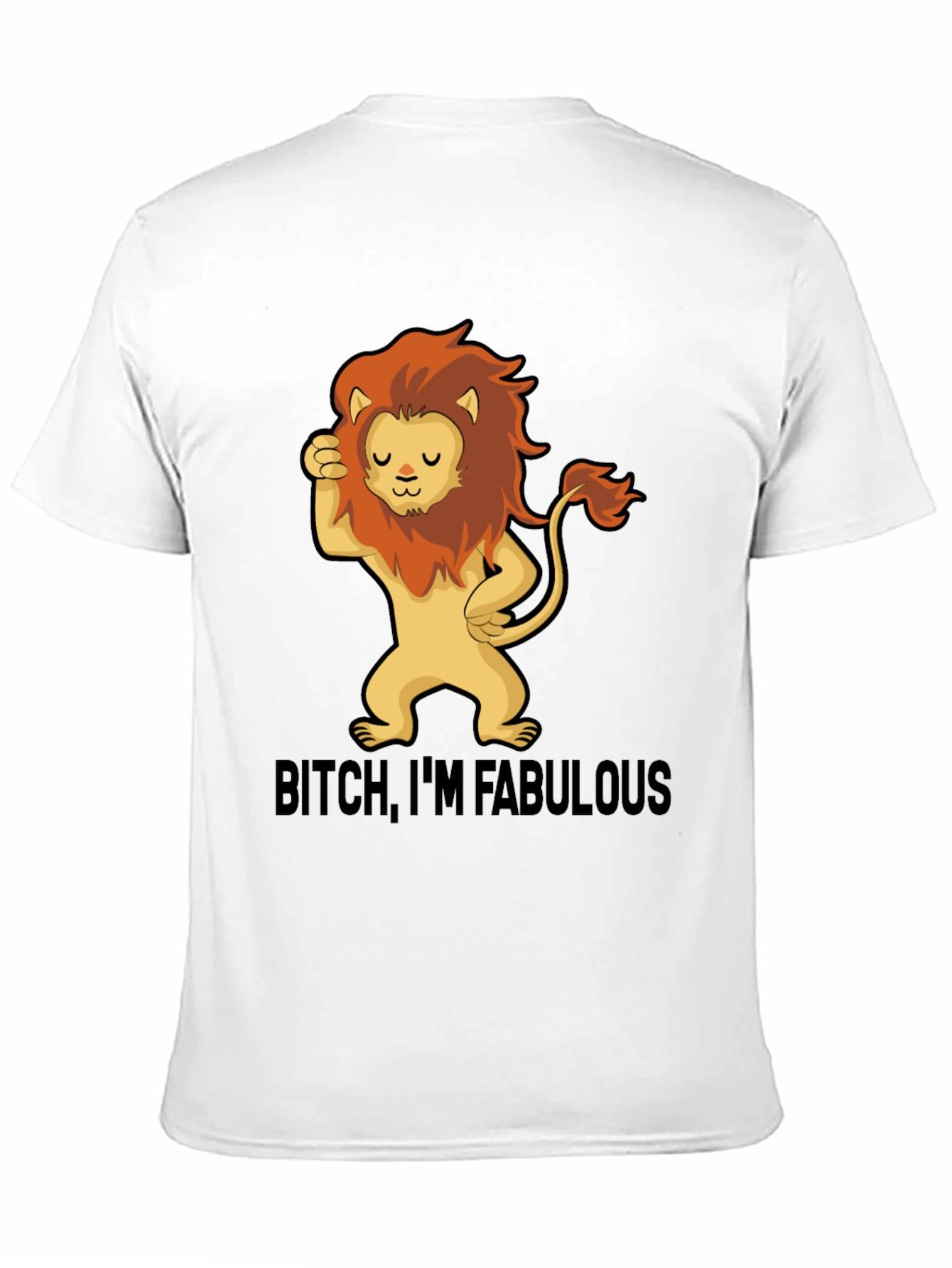 Fabulous Lion Graphic Tee - Stylish Black T-Shirt