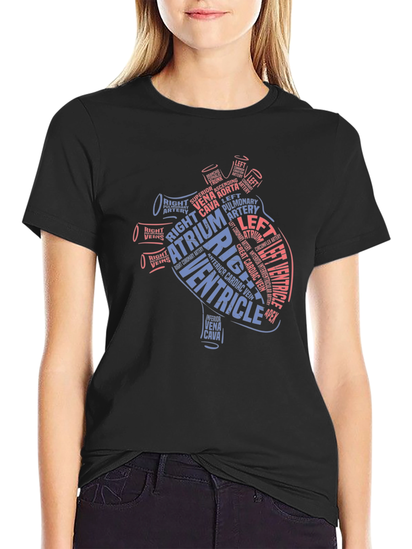 Anatomical Heart Word Art T-Shirt - Medical Gift