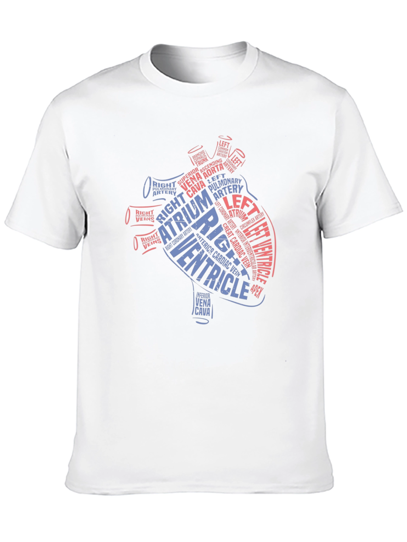 Anatomical Heart Word Art T-Shirt - Medical Gift
