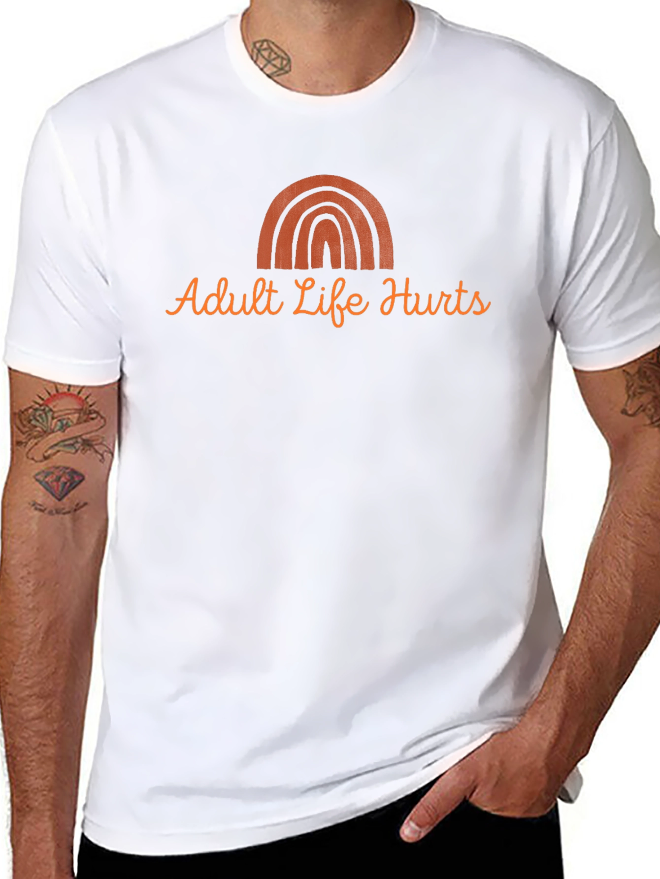 Adult Life Hurts Graphic Tee - Trendy Casual Wear