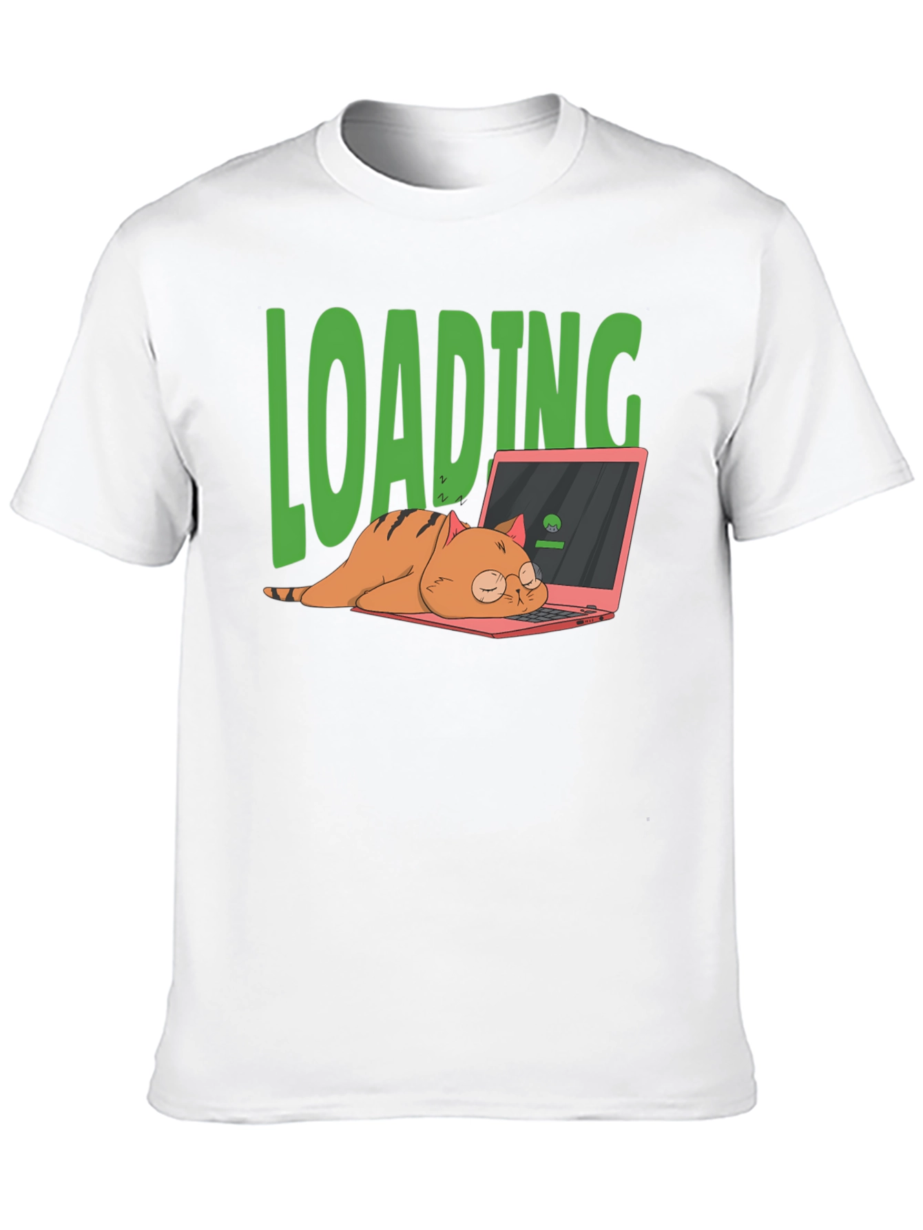 Loading Cat T-Shirt - Funny Computer Lover Tee
