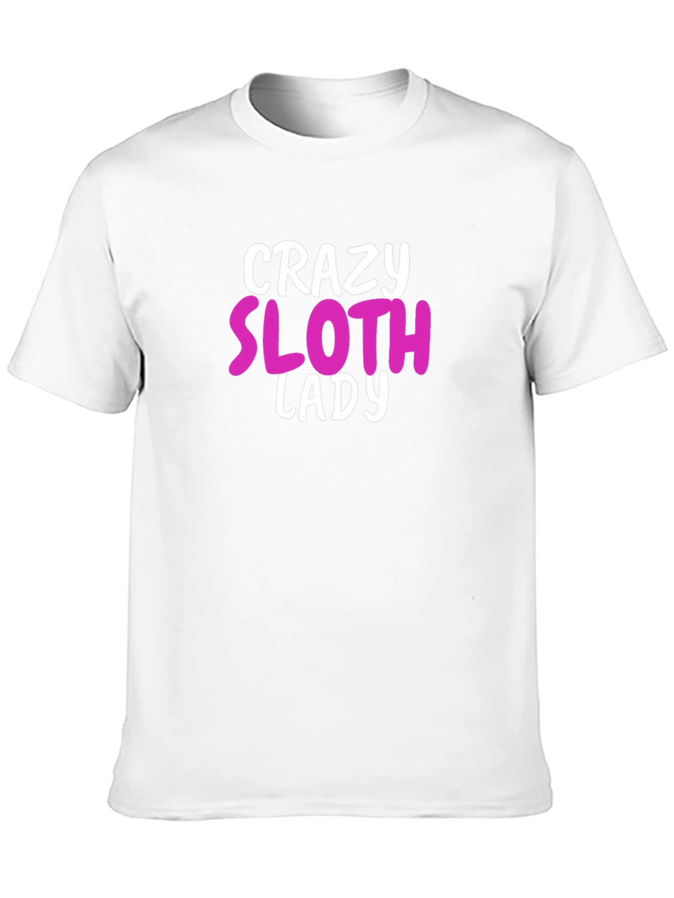 Crazy Sloth Lady Graphic Tee - Black Unisex T-Shirt