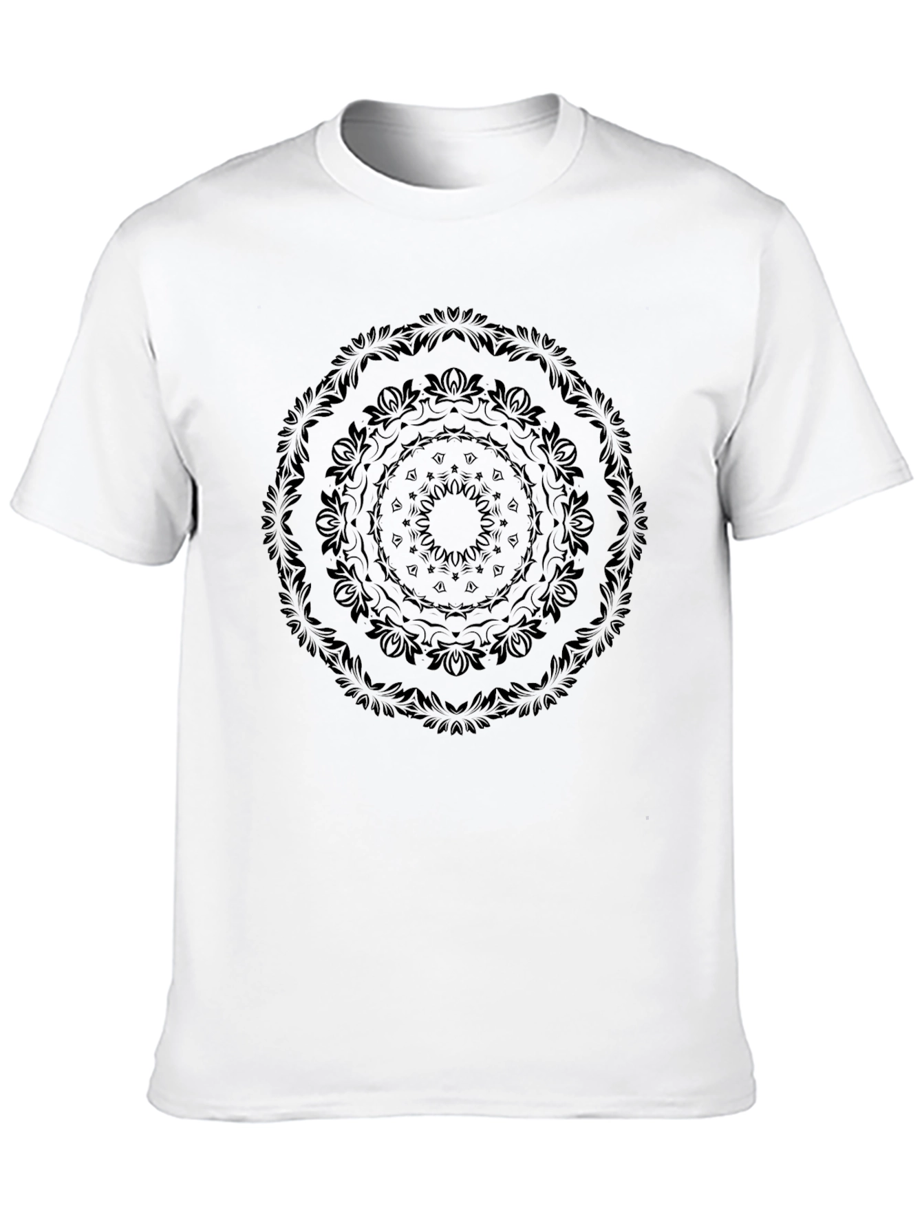 Black Mandala Graphic Tee - Stylish Casual Wear