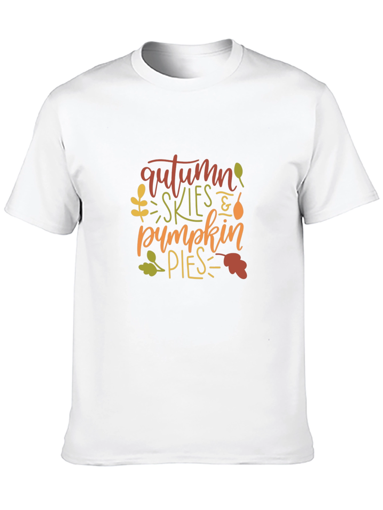 Autumn Skies & Pumpkin Pies Black T-Shirt