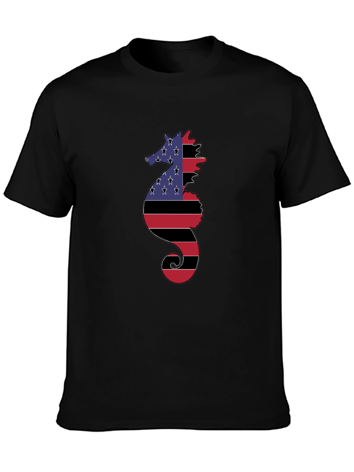American Flag Seahorse Graphic Tee