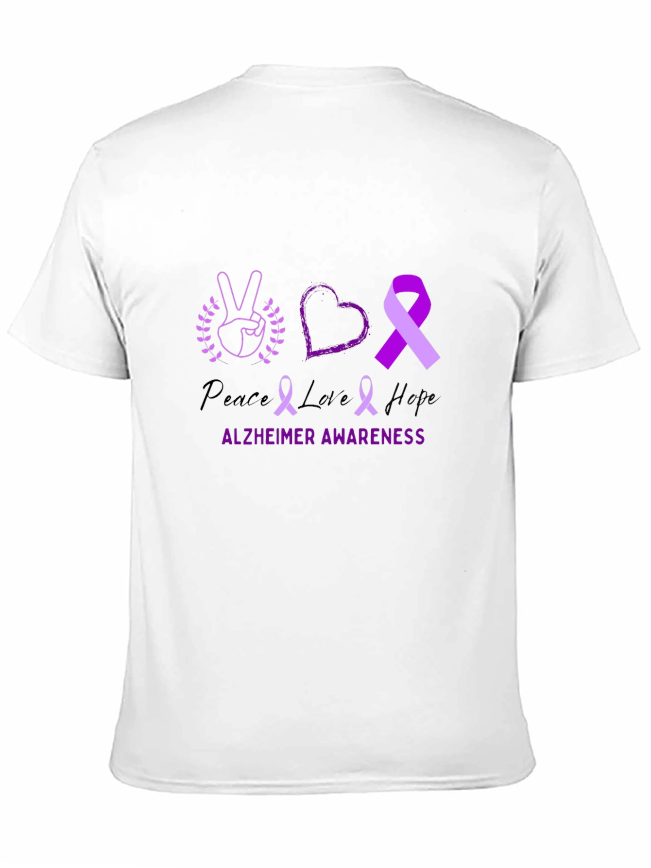 Alzheimer Awareness Peace Love Hope T-Shirt