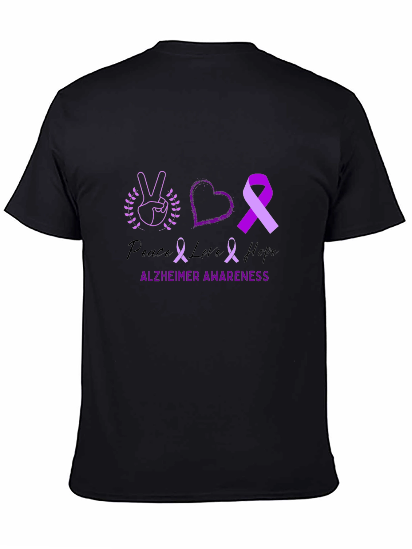 Alzheimer Awareness Peace Love Hope T-Shirt