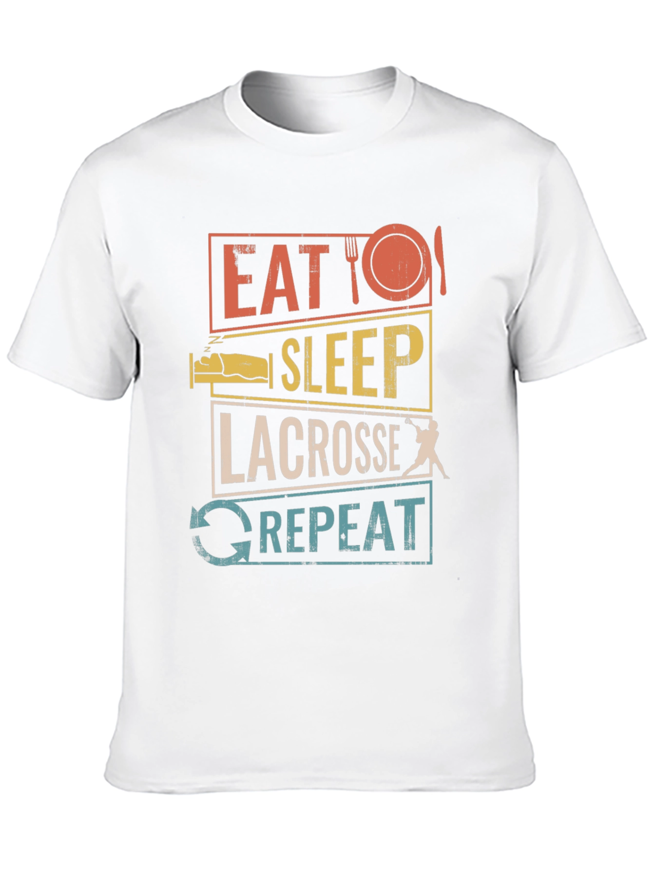 Eat Sleep Lacrosse Repeat Graphic Tee