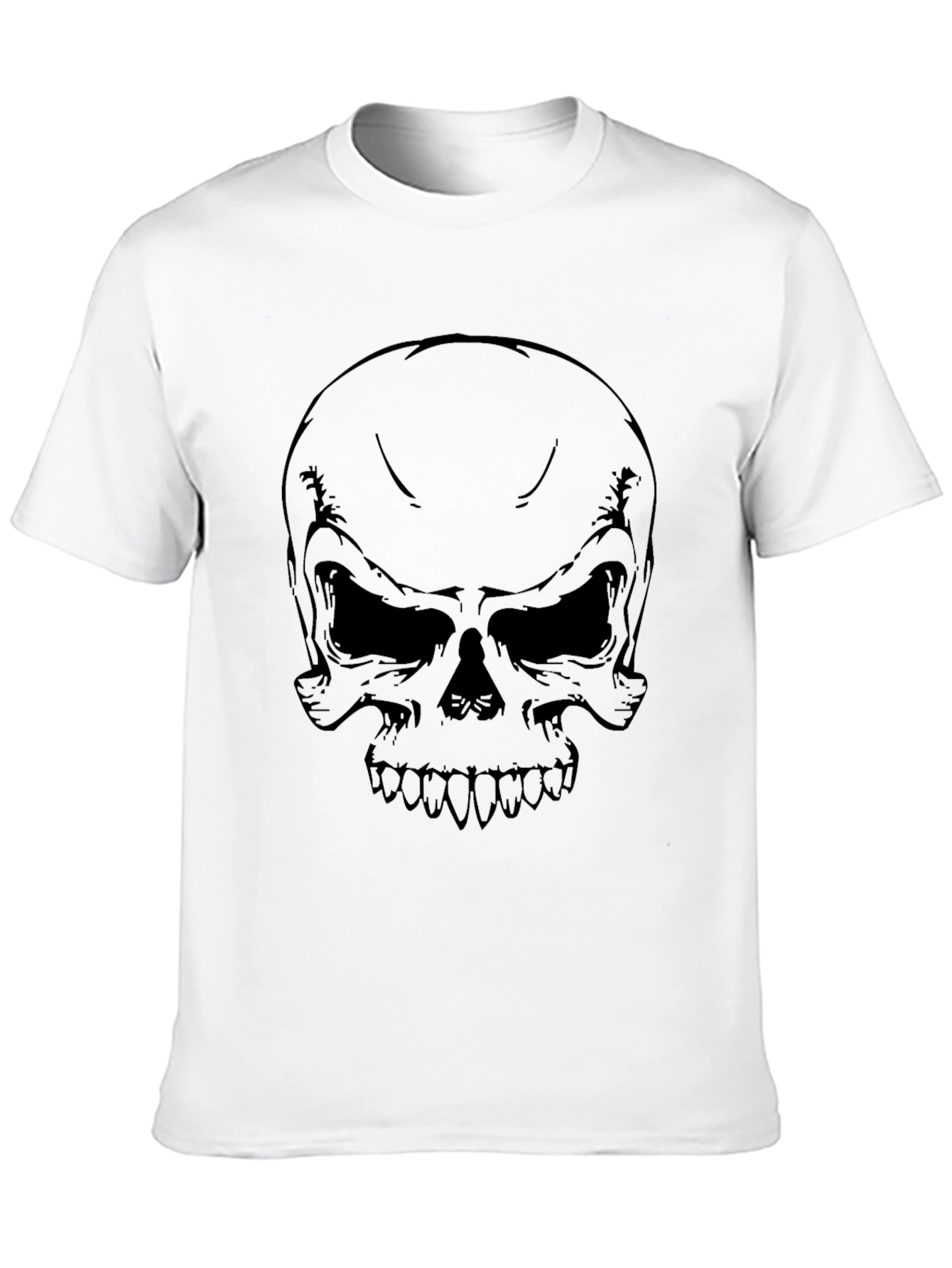 Skull Graphic Print T-Shirt - Mens Black Tee