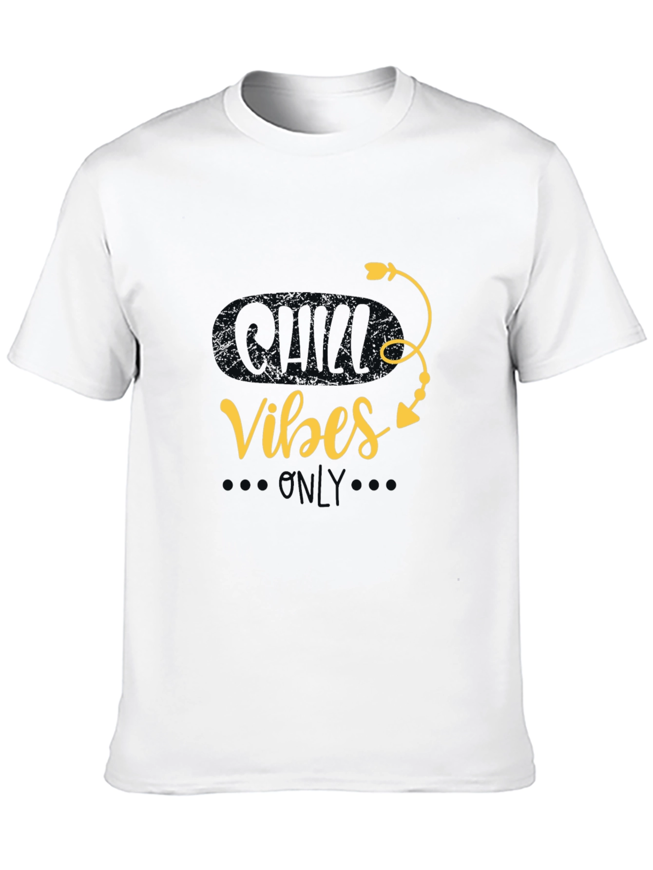 Chill Vibes Only Graphic Tee - Casual Black T-Shirt