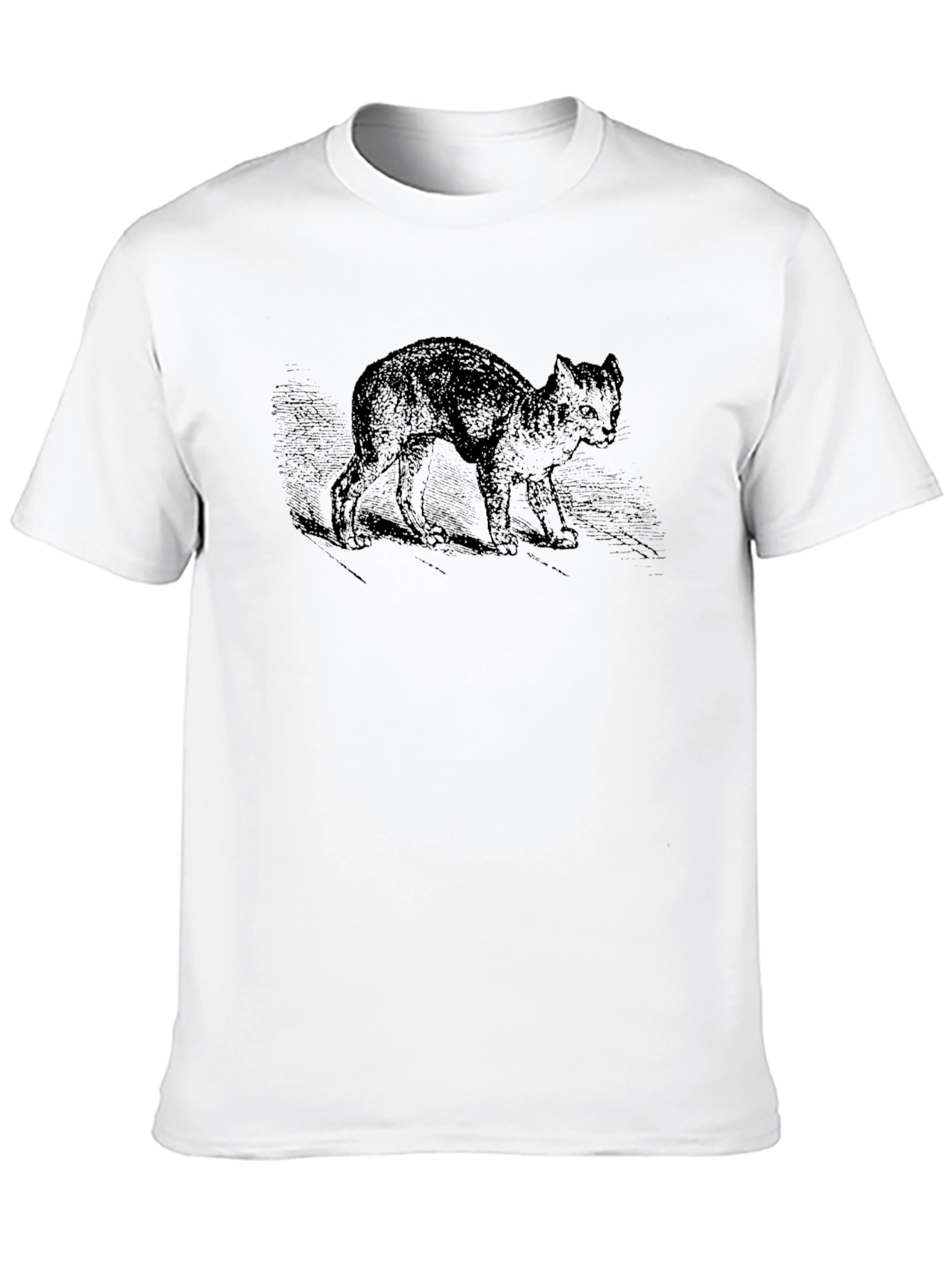 Black Cat Graphic Tee - Unisex Cotton T-Shirt