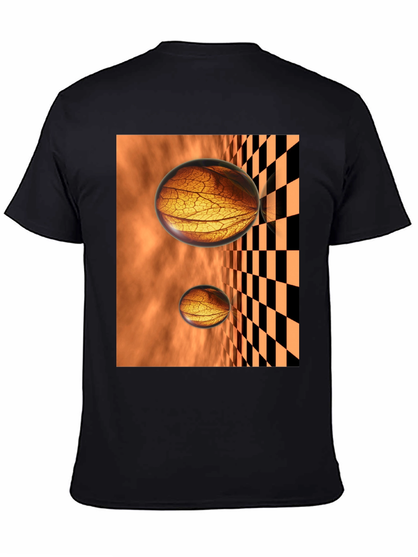 Abstract Sphere Graphic Tee - Black