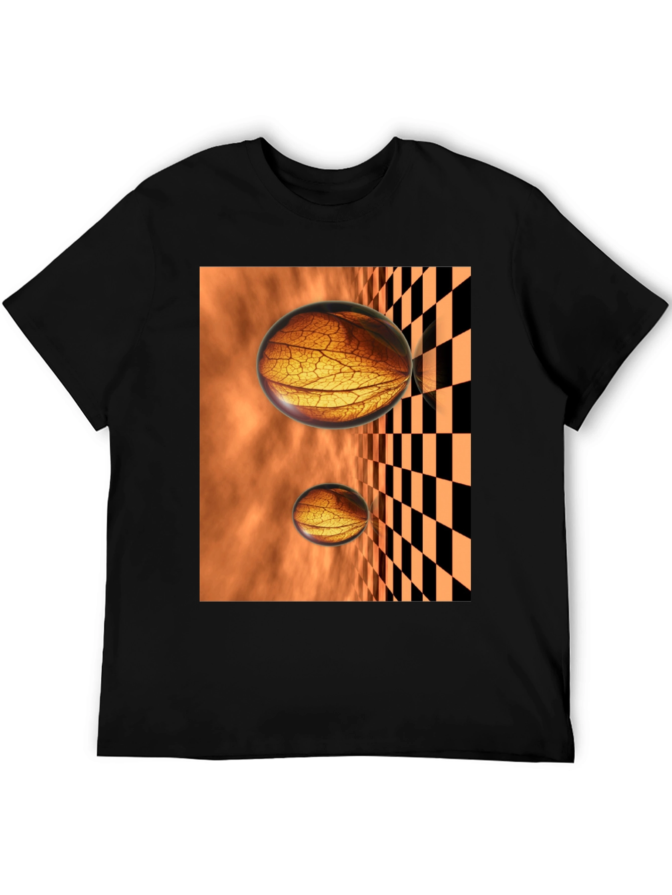 Abstract Sphere Graphic Tee - Black
