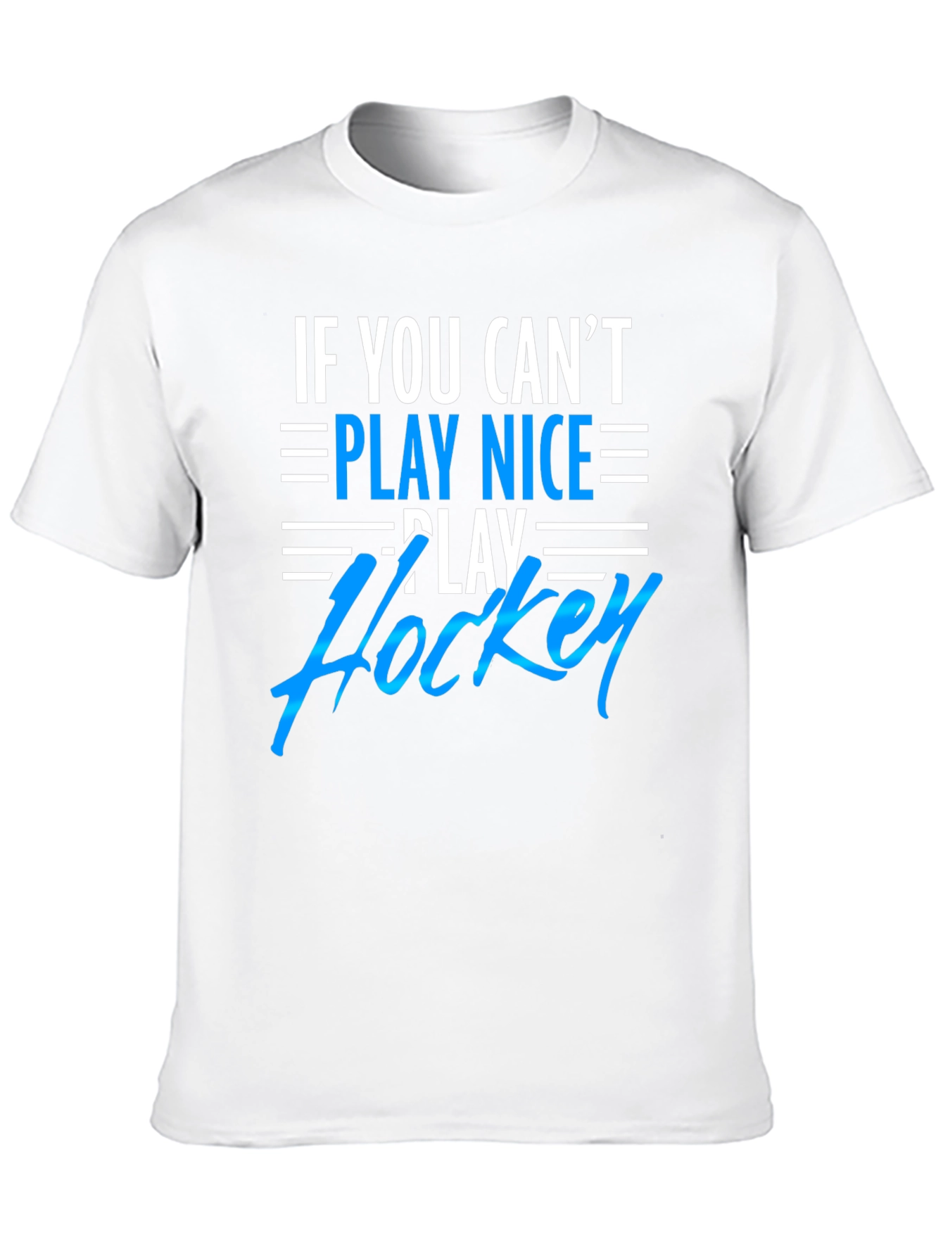 Play Hockey Graphic Tee - Black Cotton T-Shirt