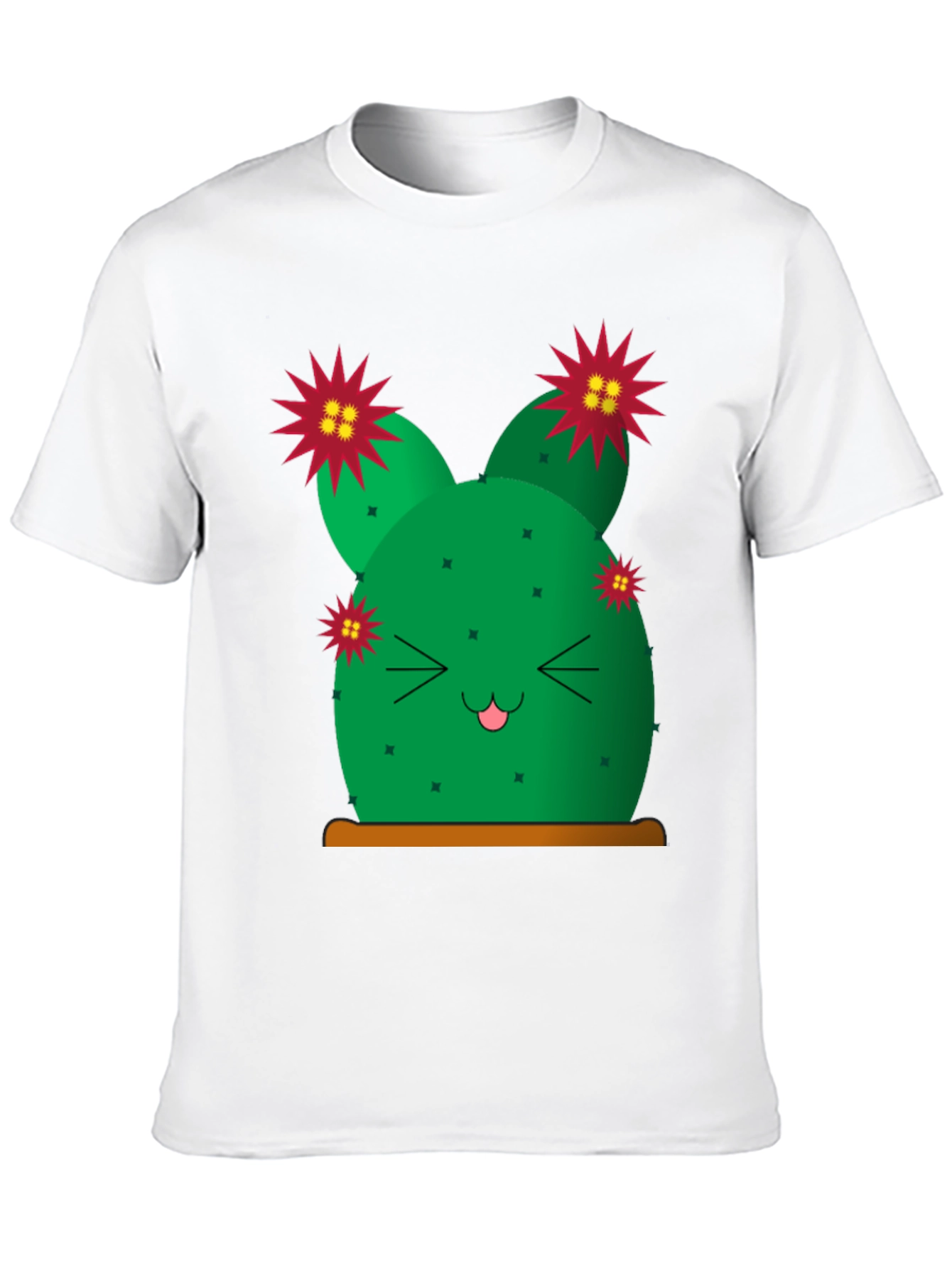 Cute Cactus Graphic Tee - Black T-Shirt