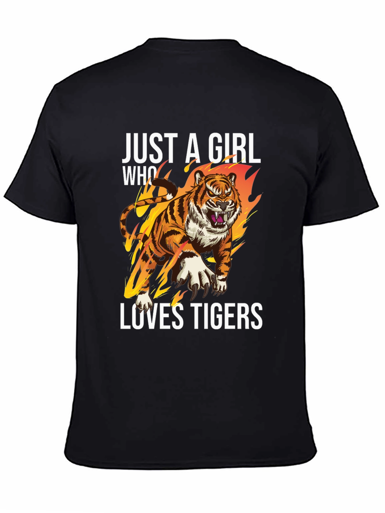 Just A Girl Who Loves Tigers Graphic T-Shirt