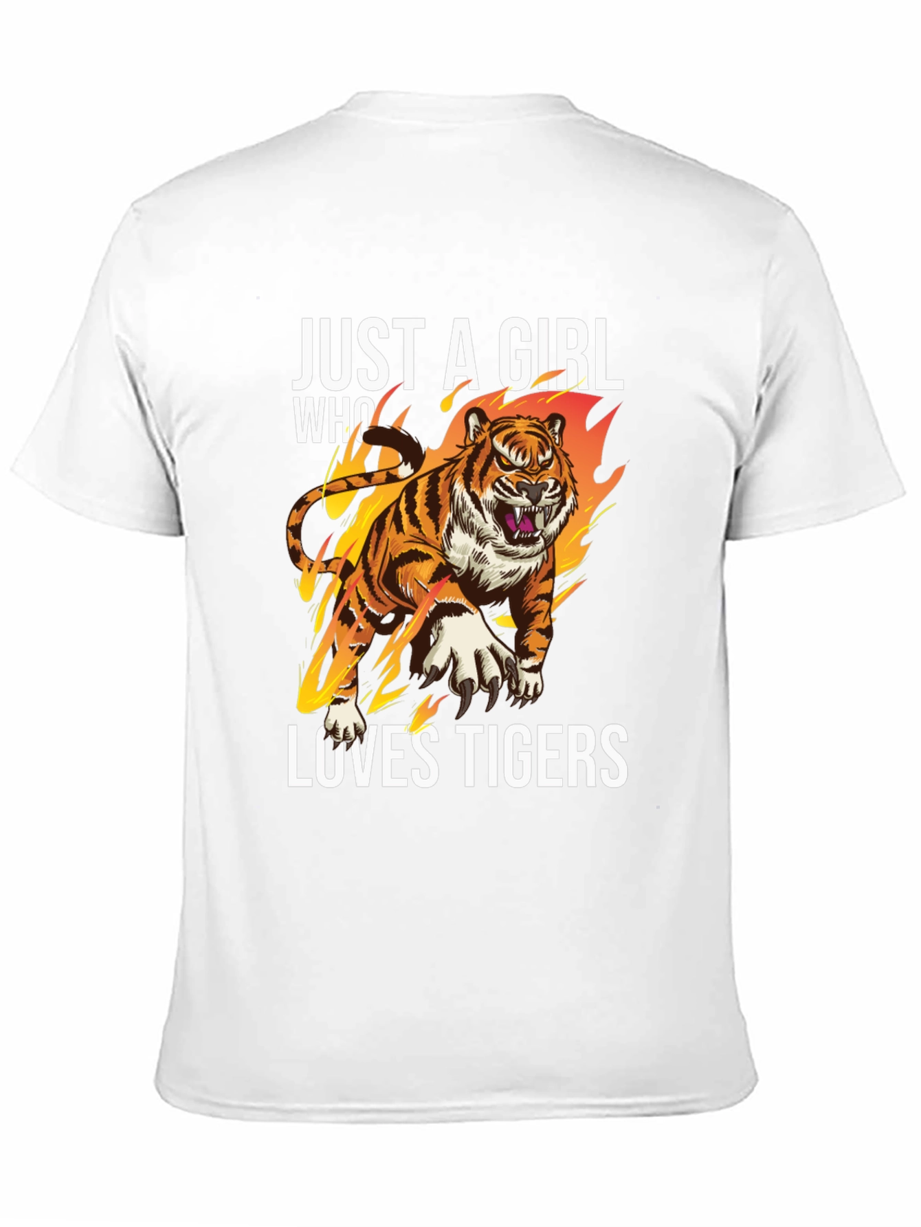 Just A Girl Who Loves Tigers Graphic T-Shirt