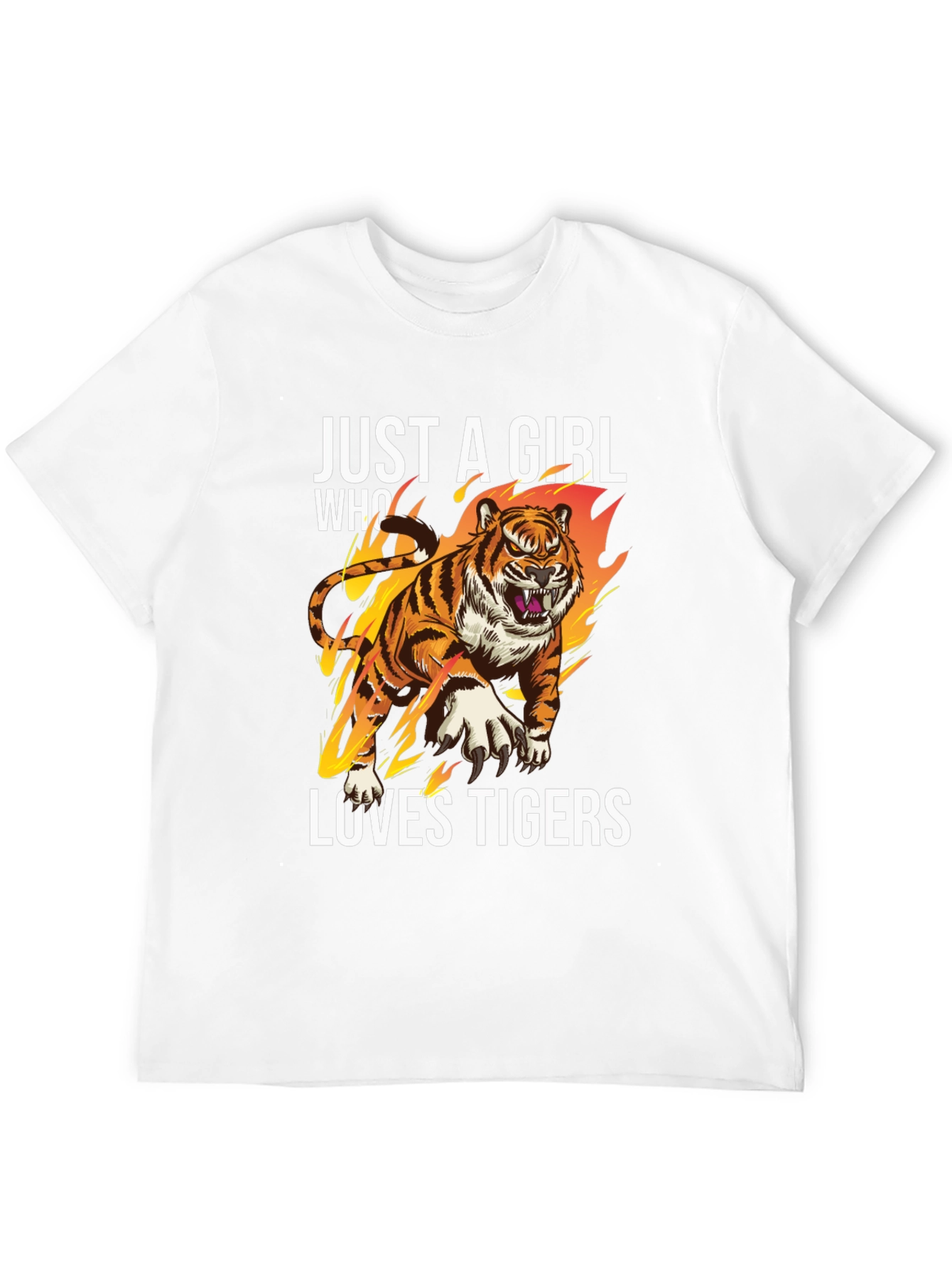 Just A Girl Who Loves Tigers Graphic T-Shirt