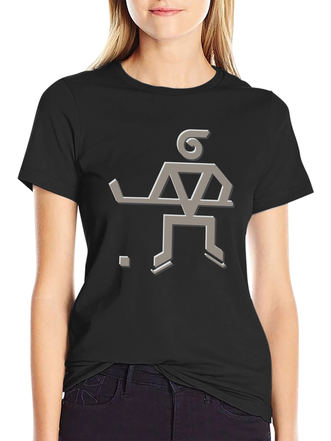 Hockey Player Graphic Tee - Cool Design Soft Cotton