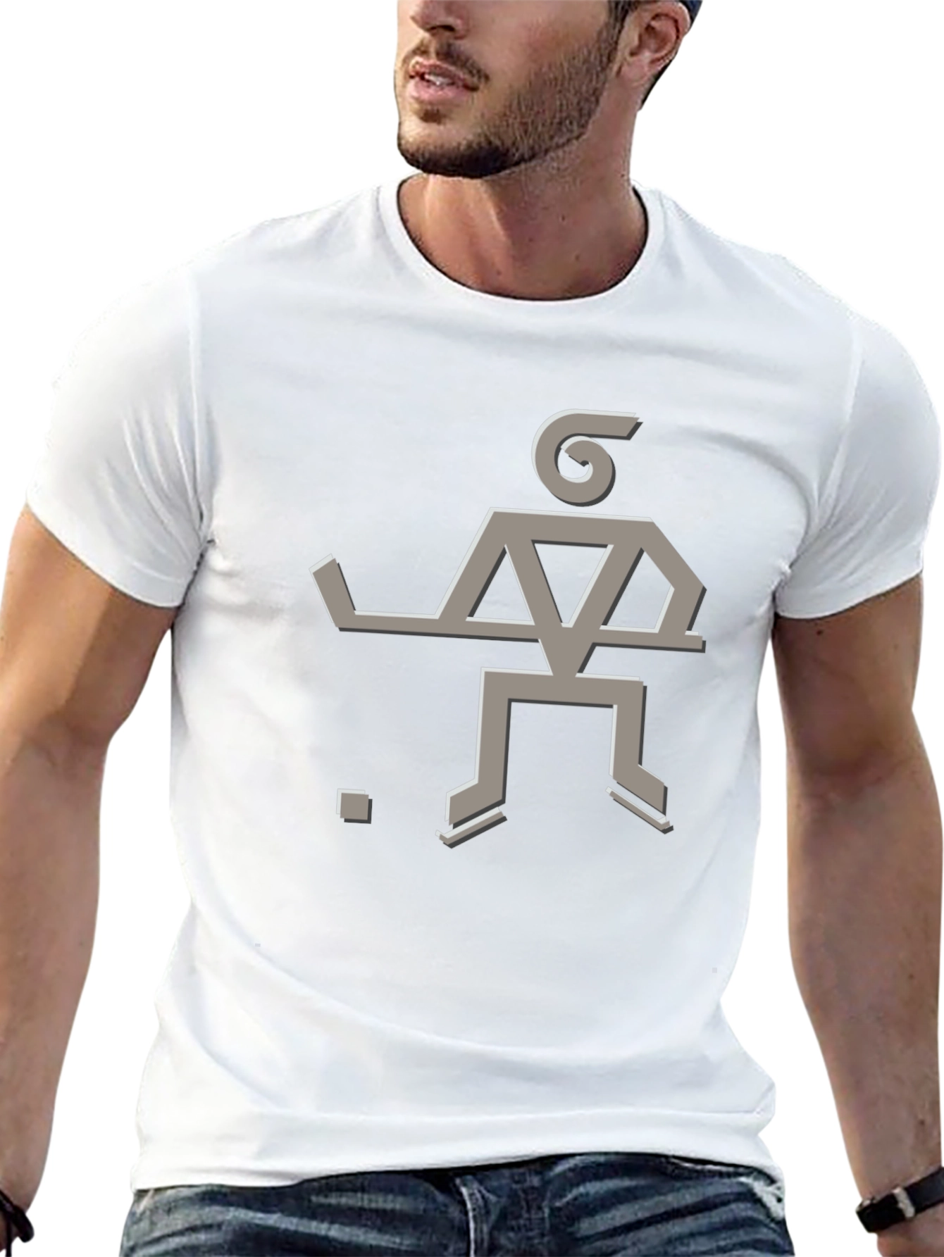 Hockey Player Graphic Tee - Cool Design Soft Cotton