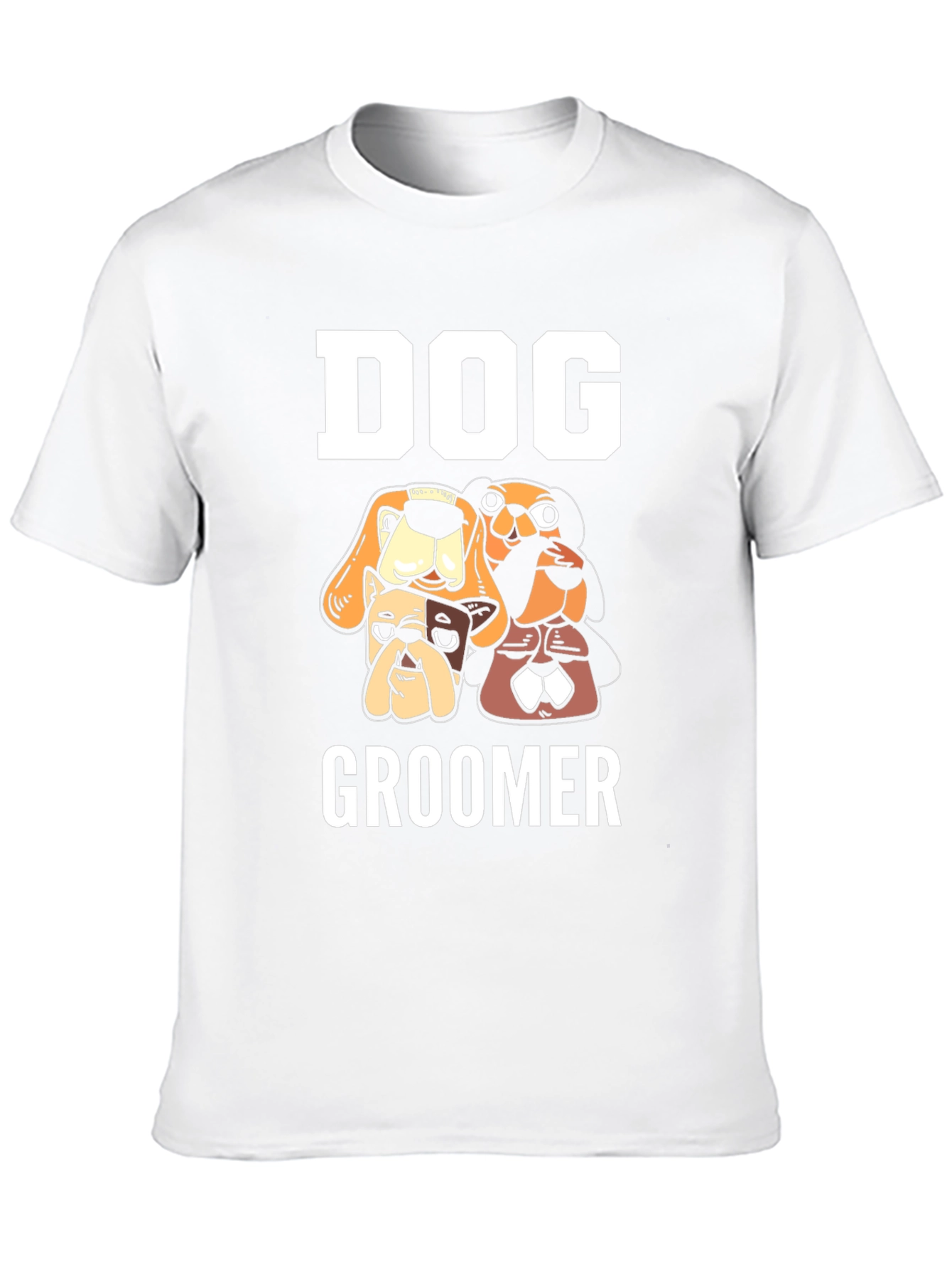 Dog Groomer T-Shirt - Cartoon Dogs Graphic Tee