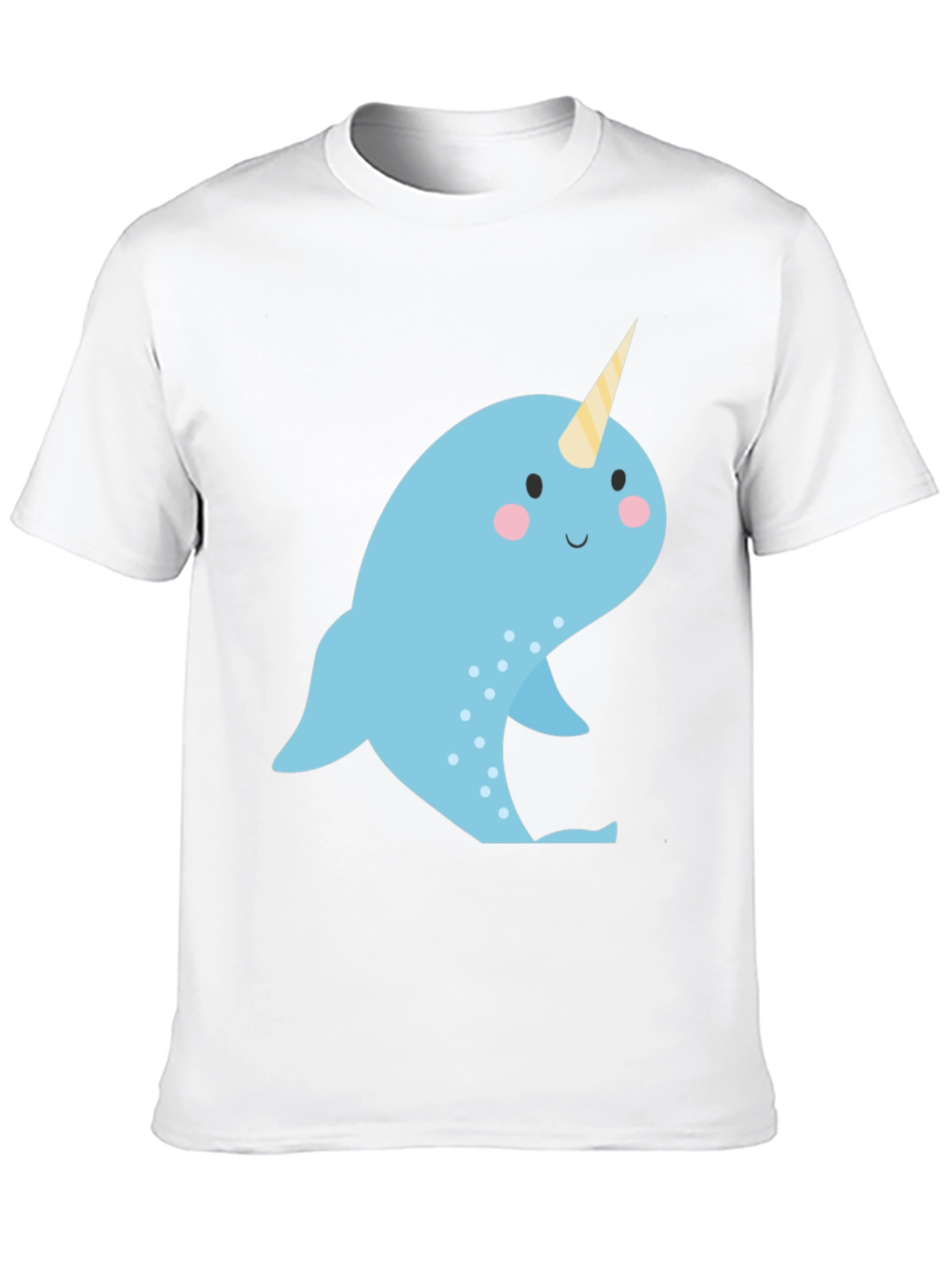 Narwhal Graphic Print Black T-Shirt