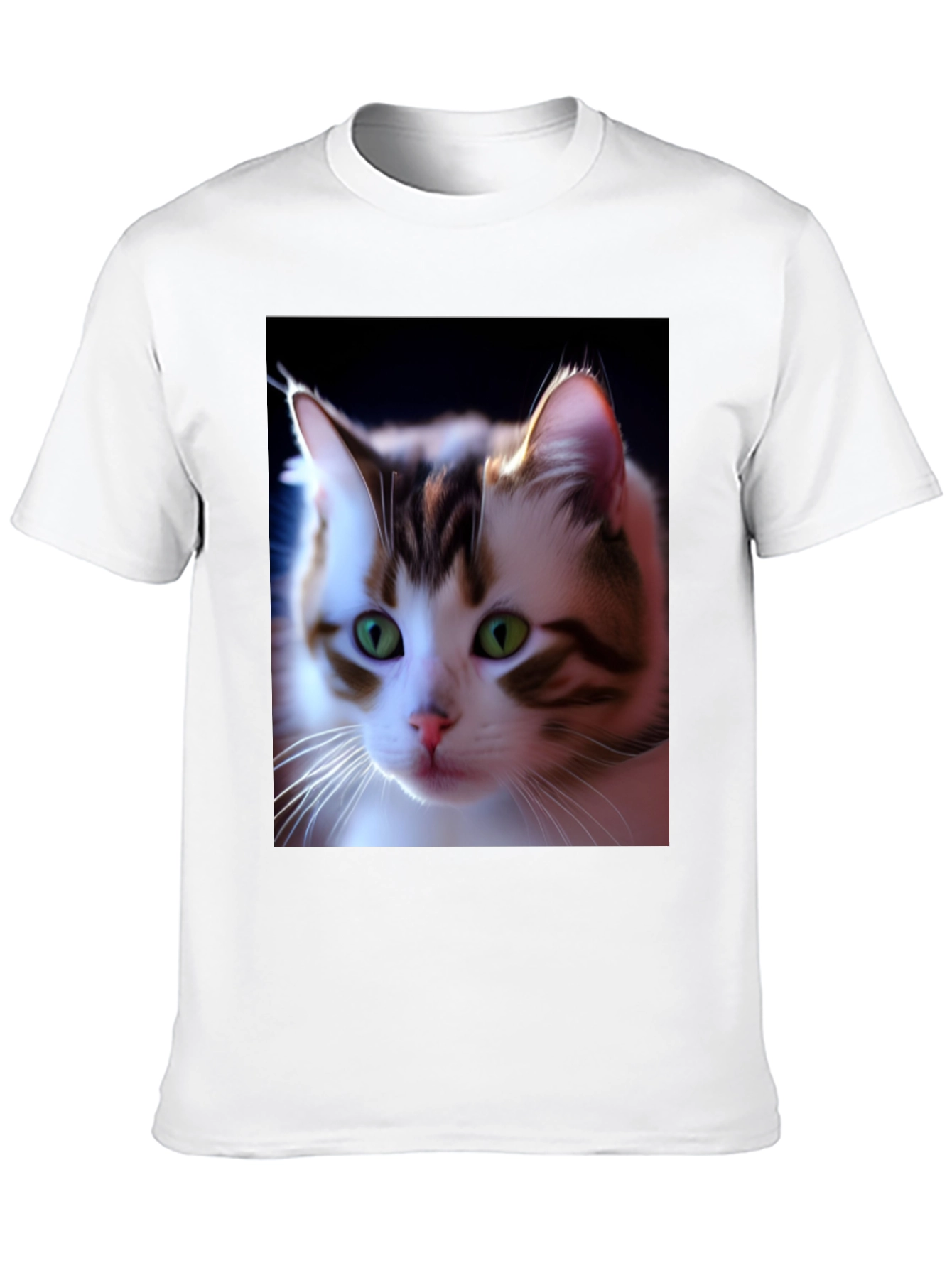 Cat Portrait Graphic Tee - Unique Style!