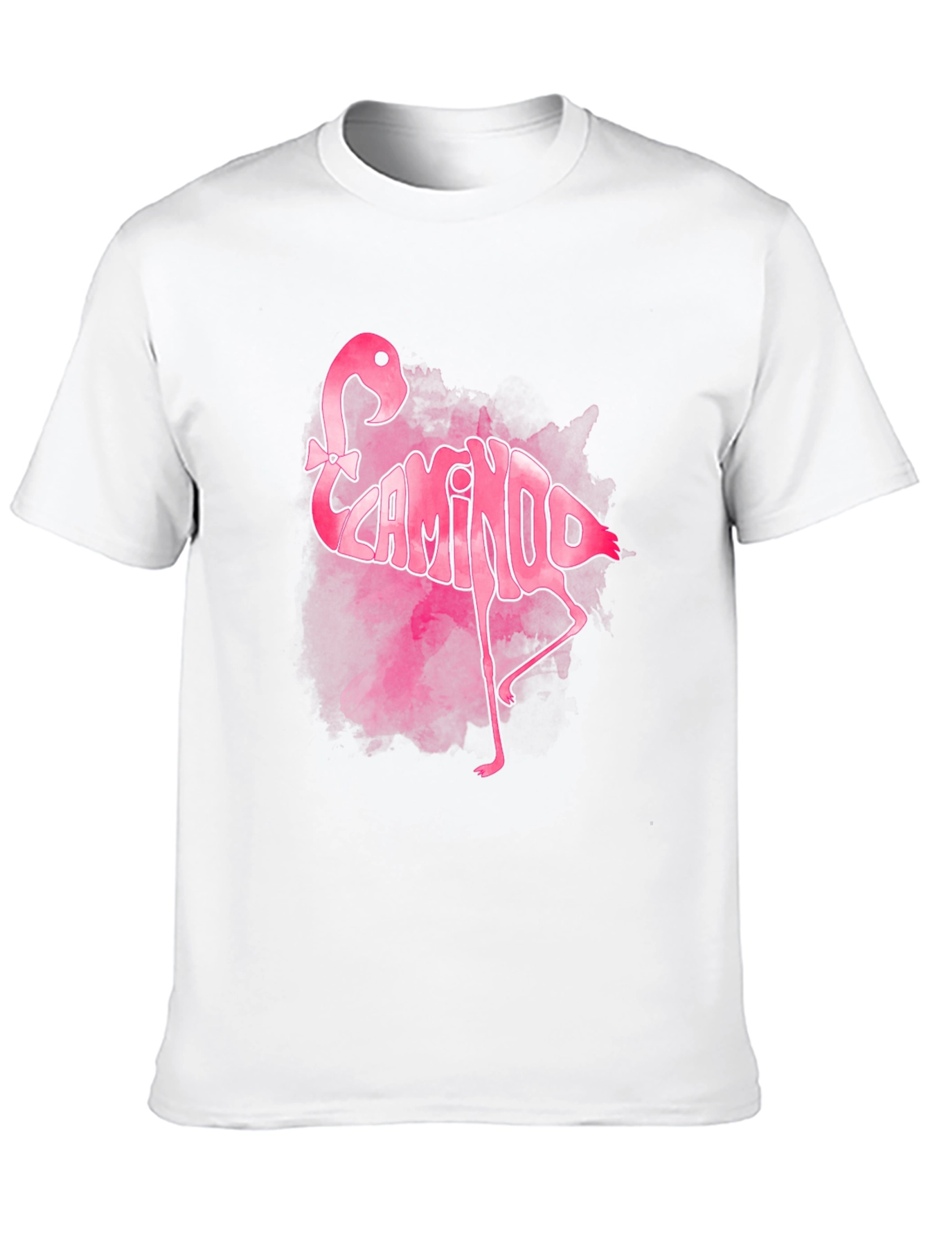 Pink Flamingo Word Art Graphic Tee