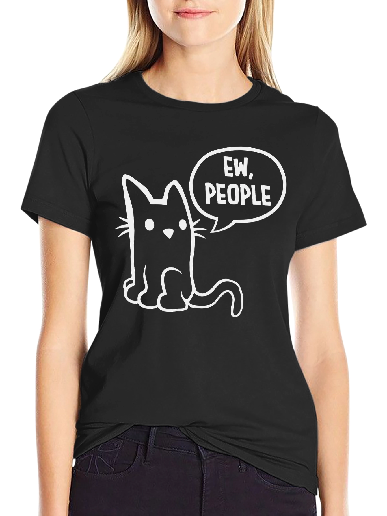 Ew People Cat T-Shirt - Funny Graphic Tee
