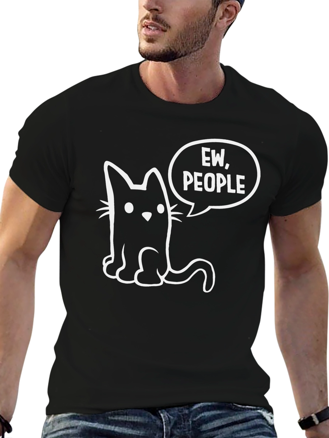 Ew People Cat T-Shirt - Funny Graphic Tee