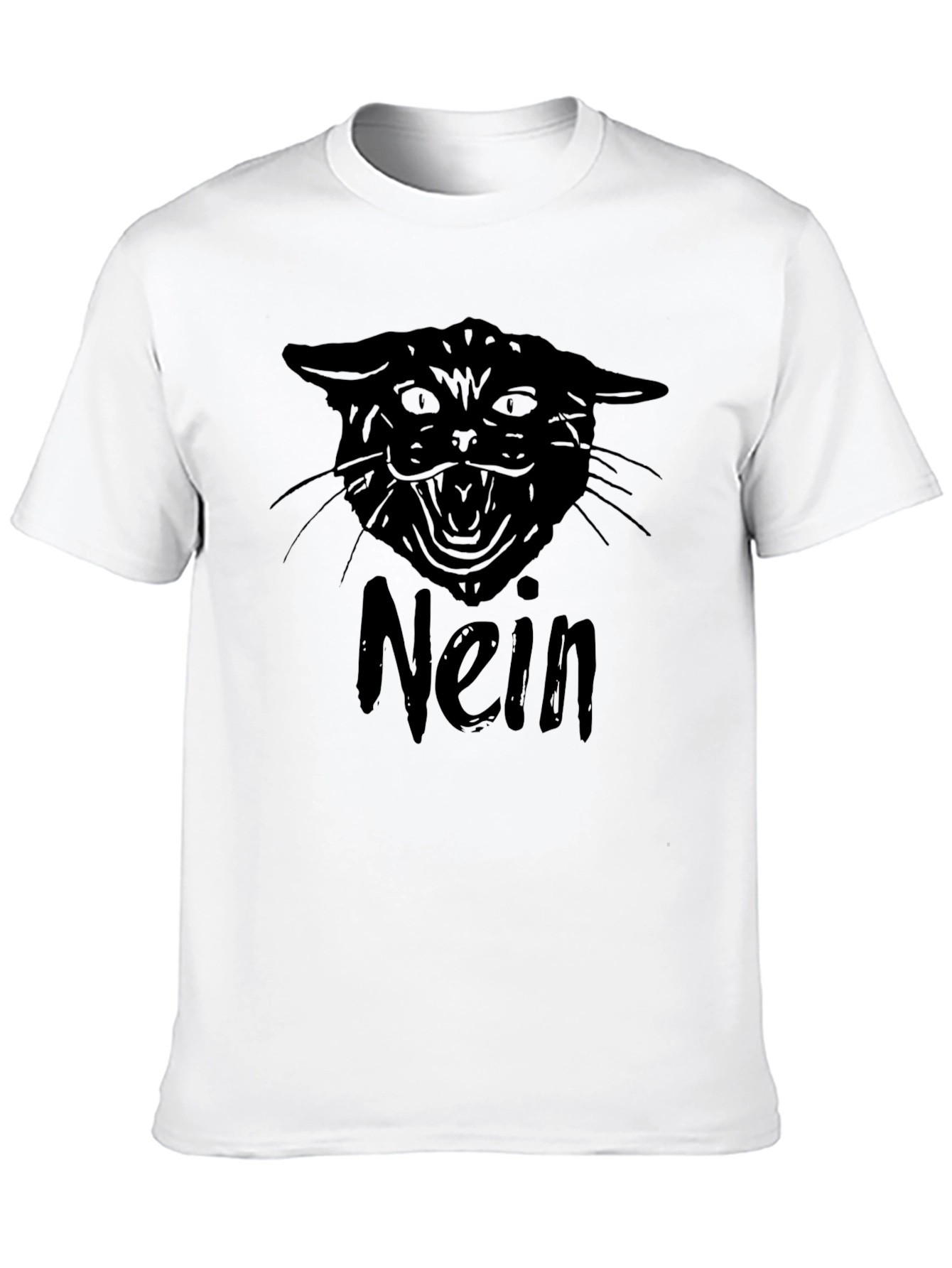 Nein Cat Graphic Tee - Black T-Shirt