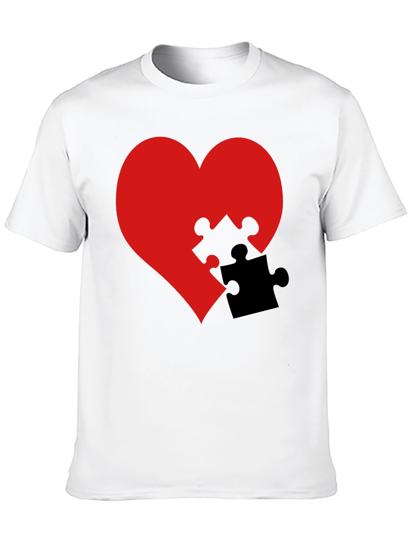 Heart Puzzle Piece Graphic Tee