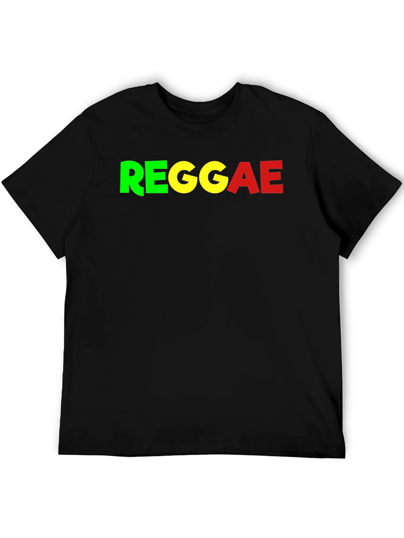 Reggae Graphic Tee - Black Cotton T-Shirt