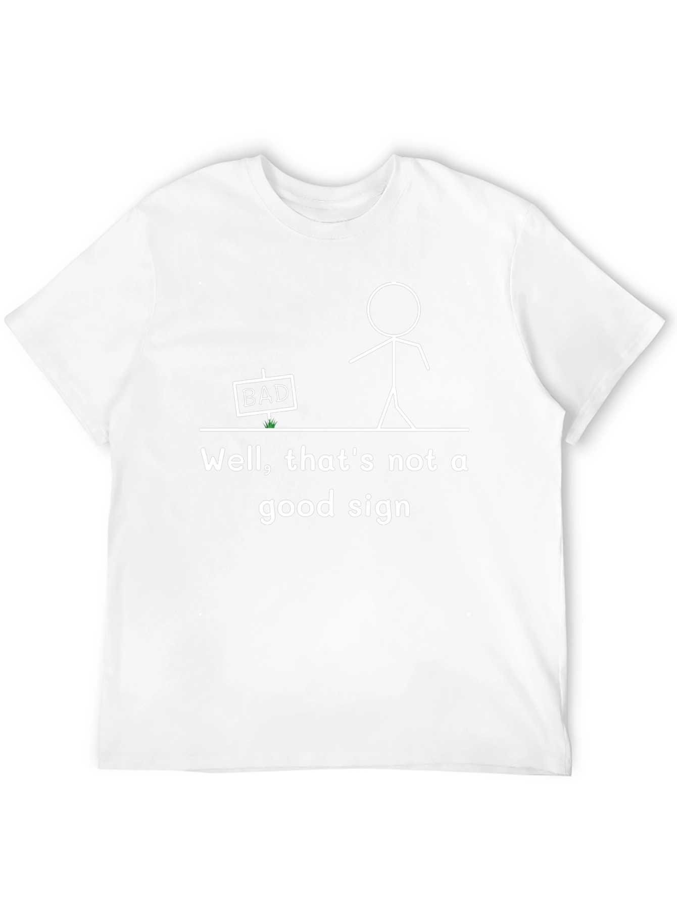 Funny Bad Sign Graphic Tee - Mens