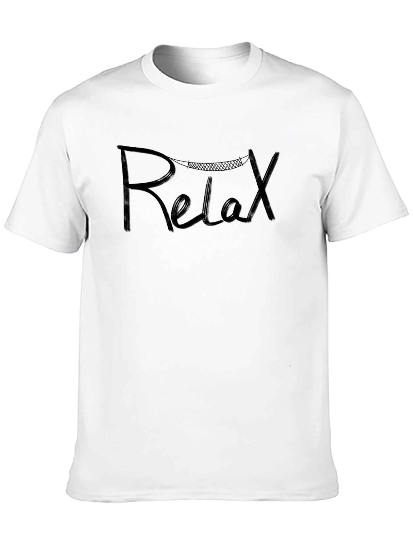 Relax Hammock Graphic Tee - Casual Black T-Shirt