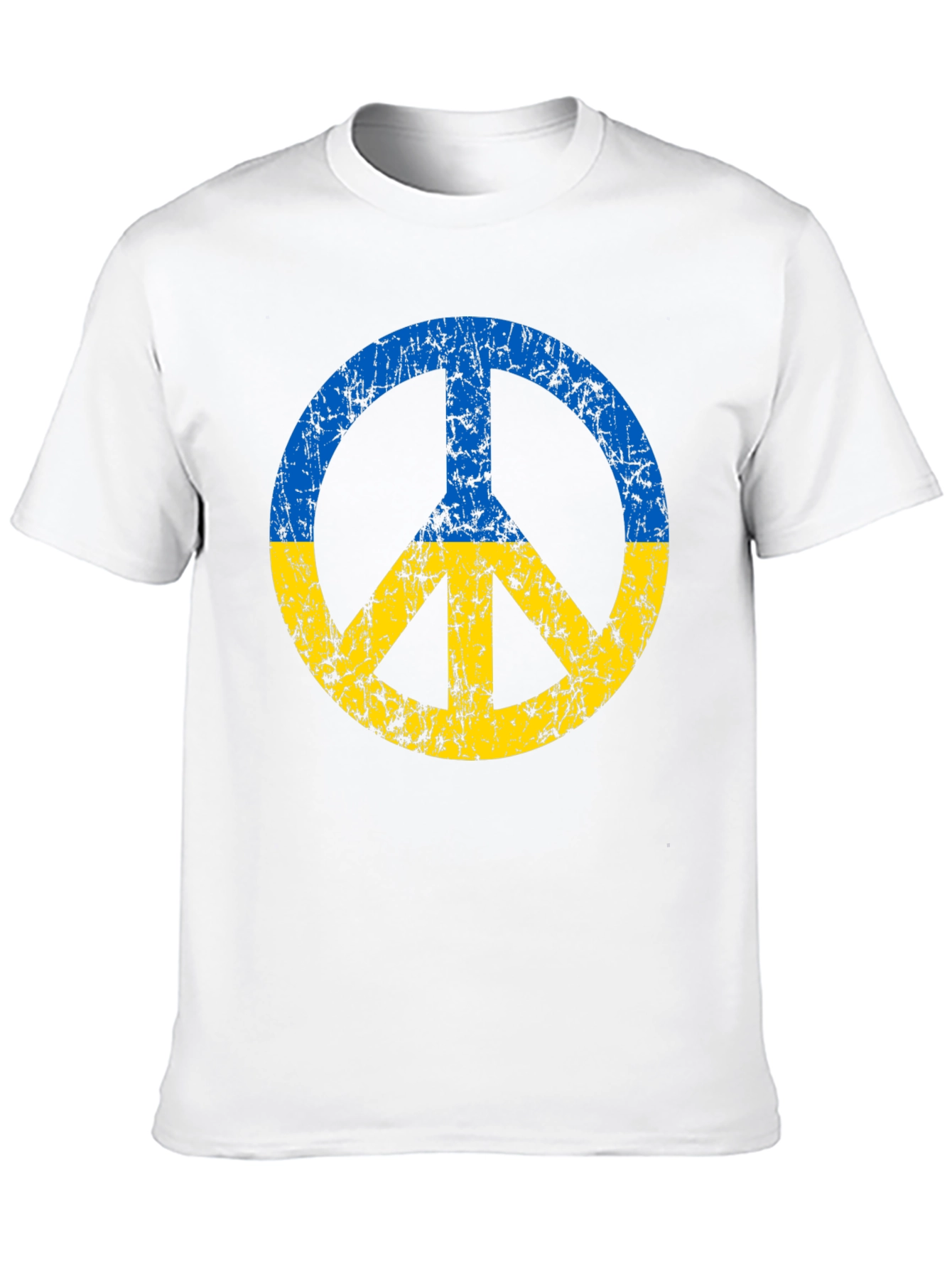 Ukraine Peace Sign T-Shirt - Black