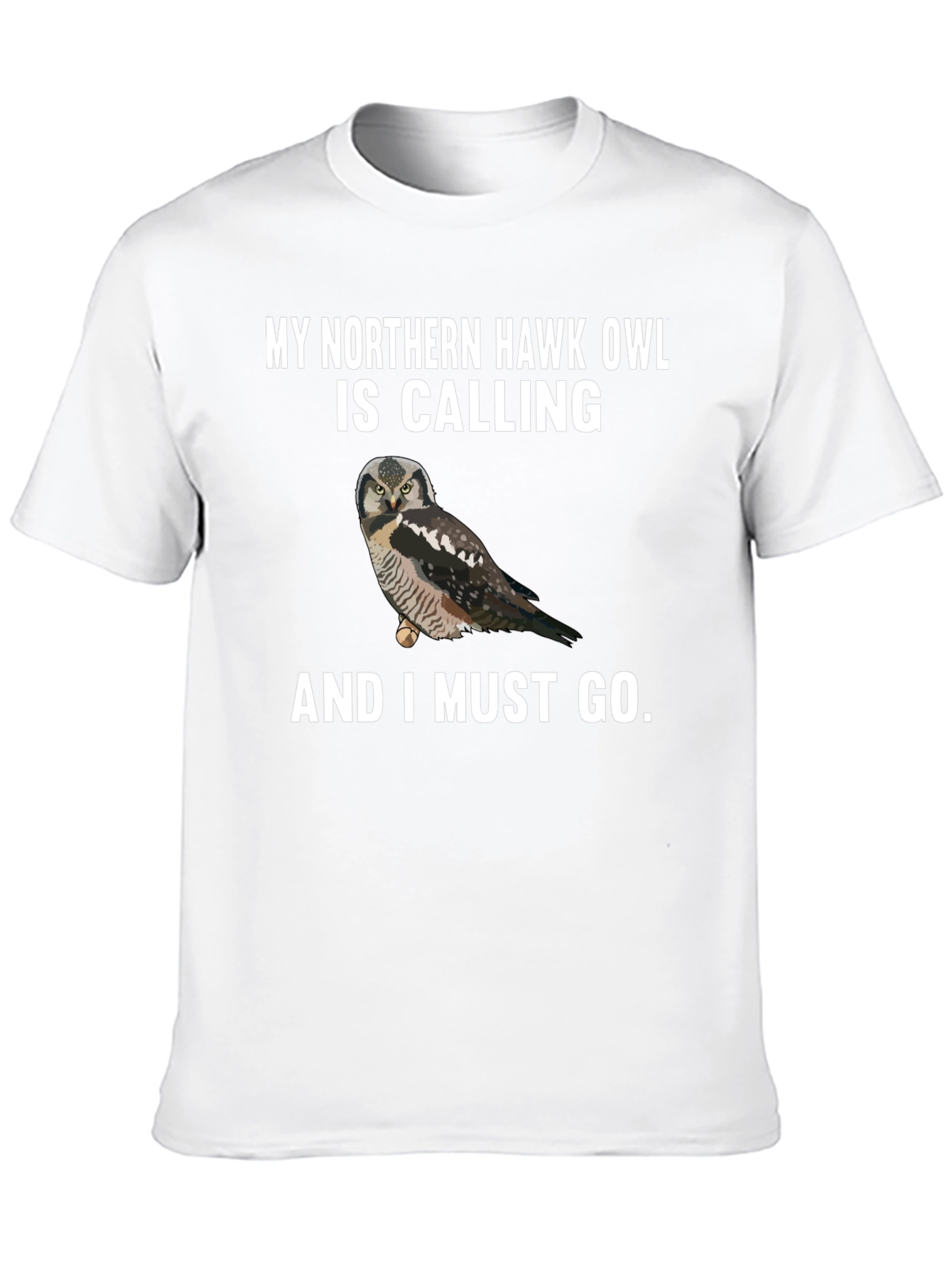 Northern Hawk Owl Calling T-Shirt