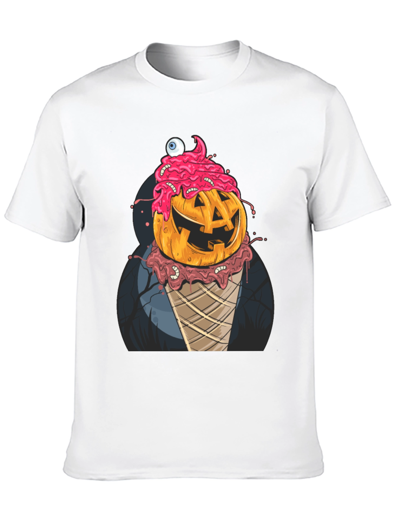 Spooky Pumpkin Ice Cream T-Shirt - Halloween Fun
