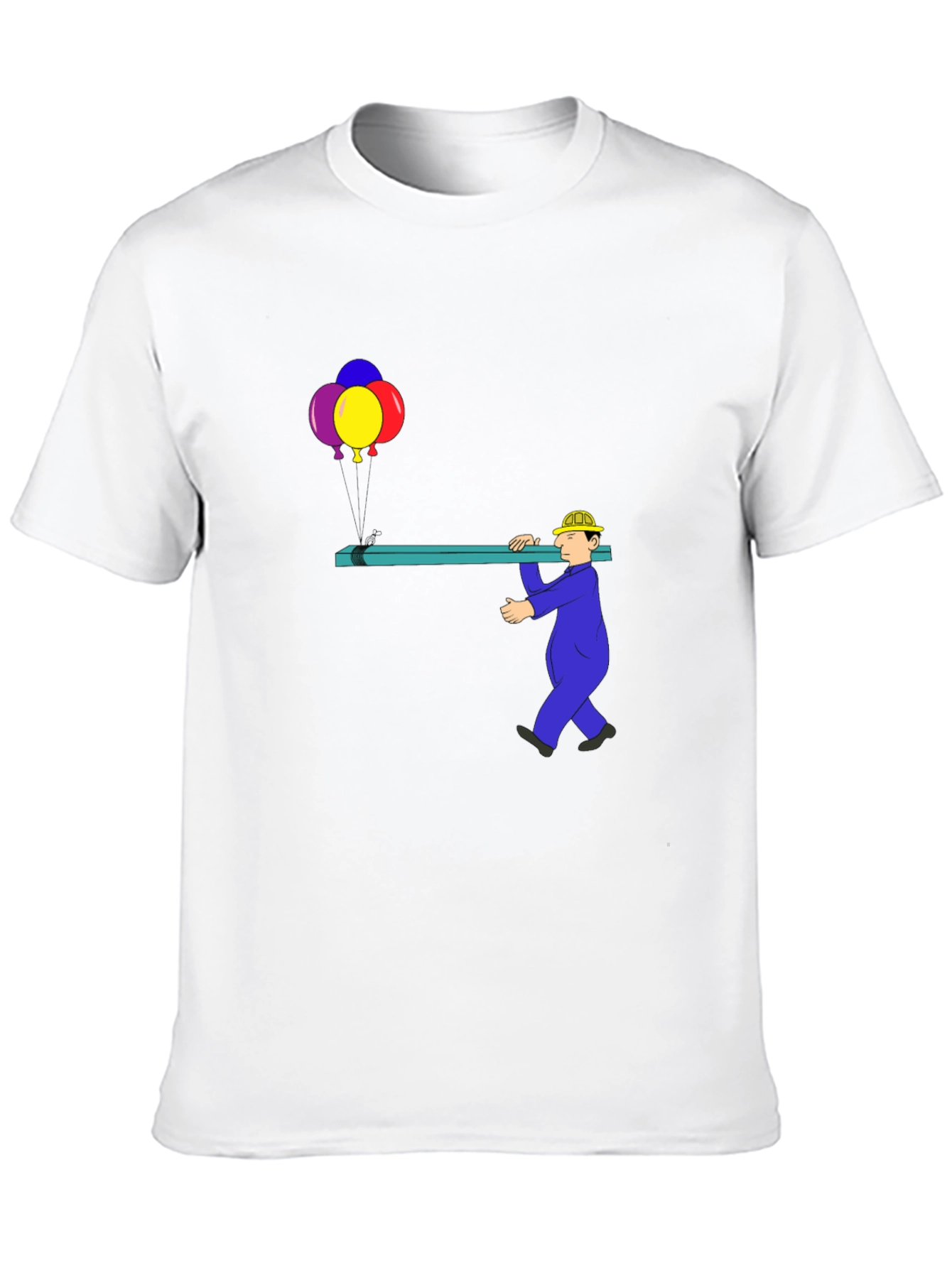 Construction Worker Carrying Wood T-Shirt
