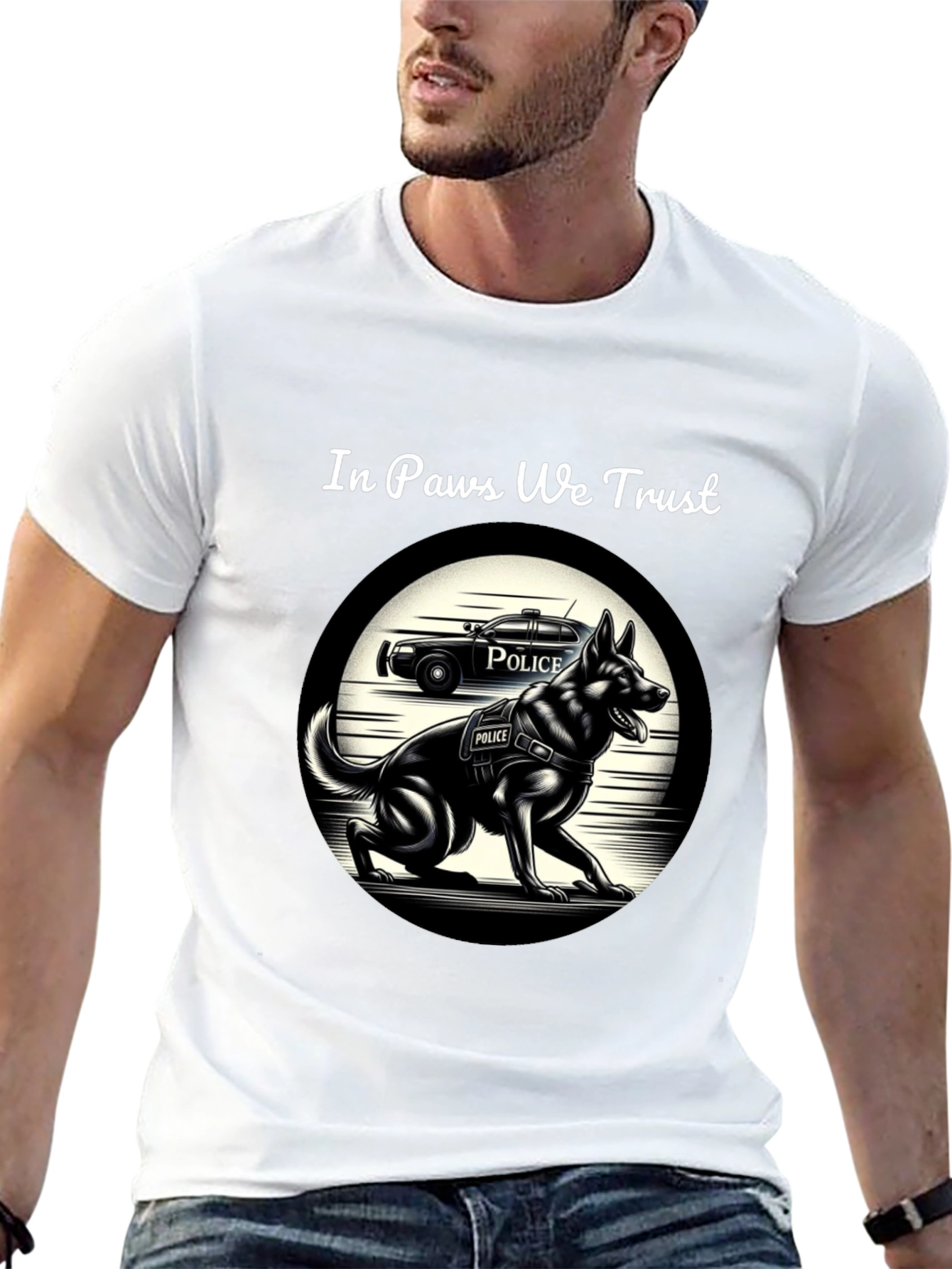 In Paws We Trust K-9 Police Dog T-Shirt