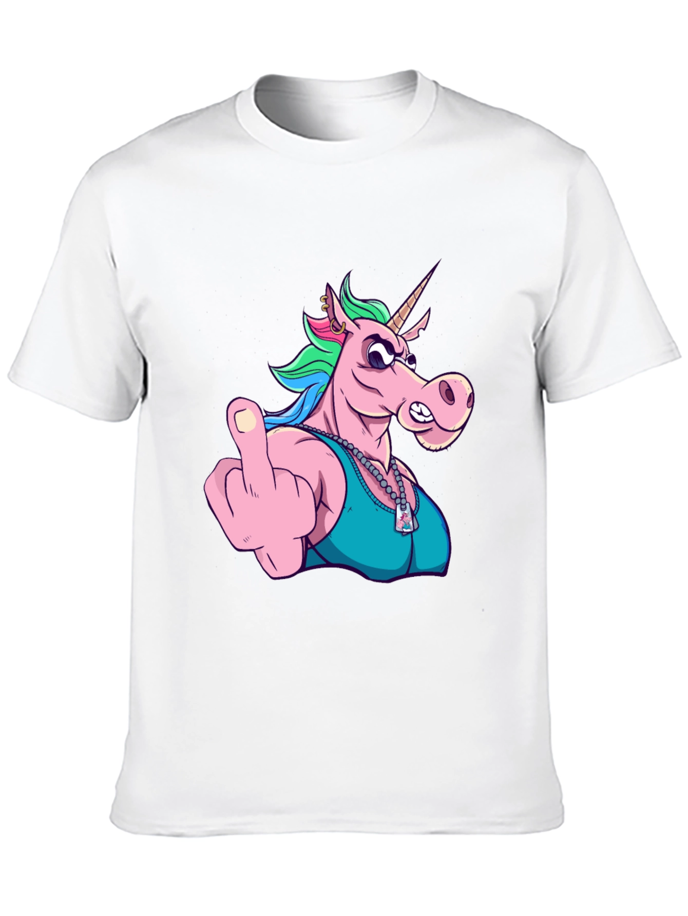 Funny Unicorn Middle Finger Graphic Tee