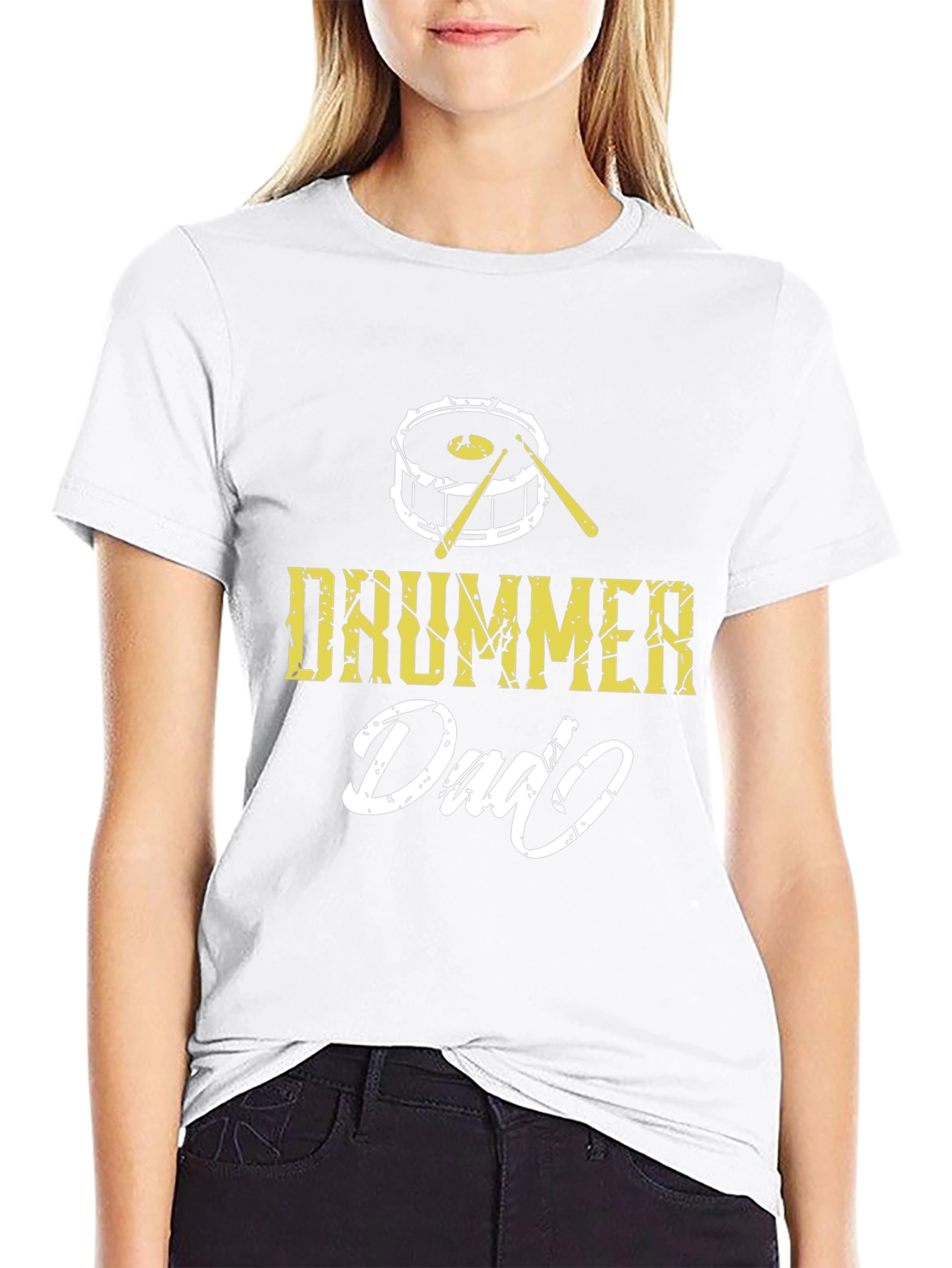 Drummer Dad Graphic T-Shirt - Music Lover Gift