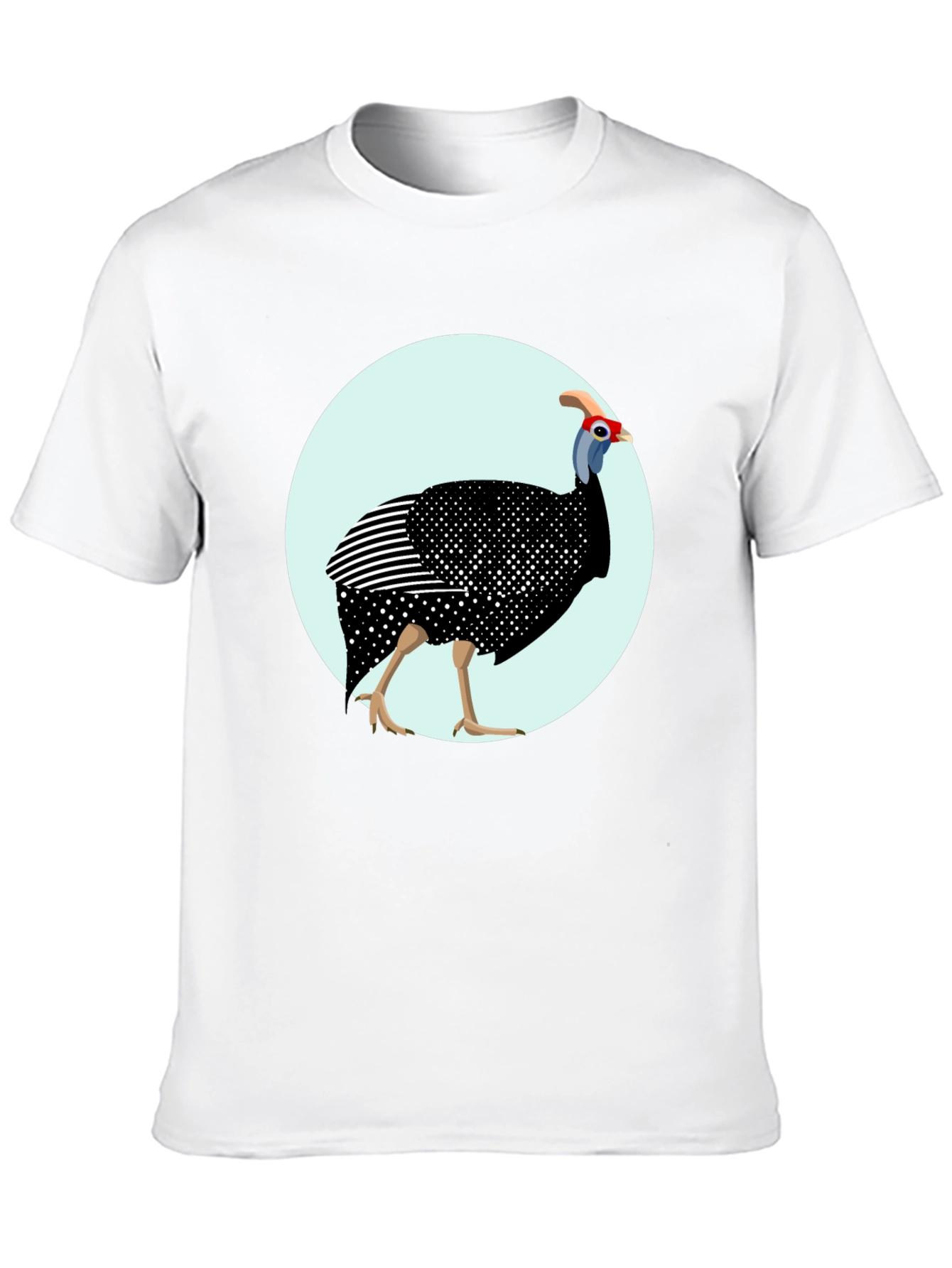 Guinea Fowl Graphic T-Shirt - Unique Bird Design