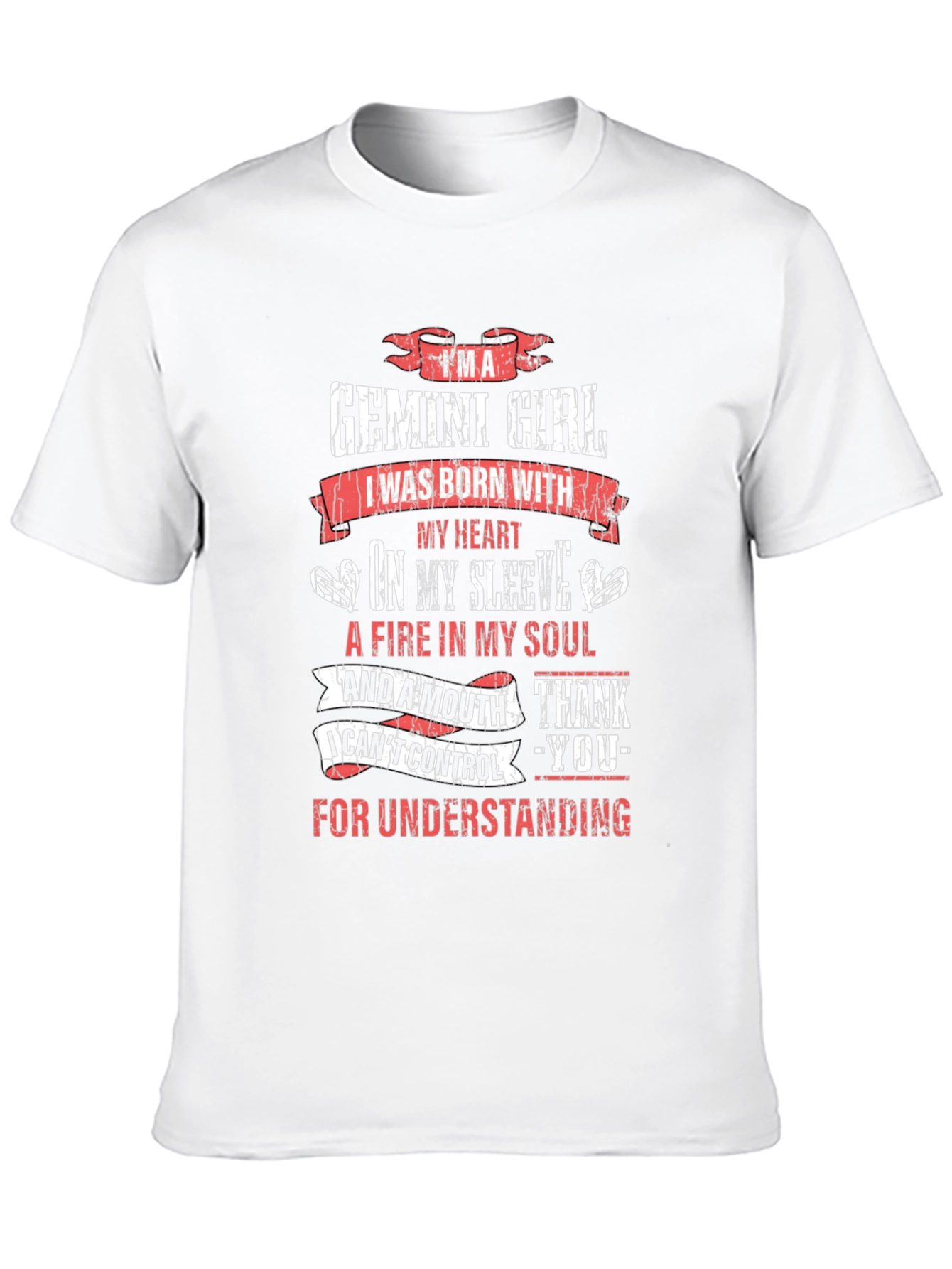 Gemini Girl T-Shirt: Born with Heart on Sleeve