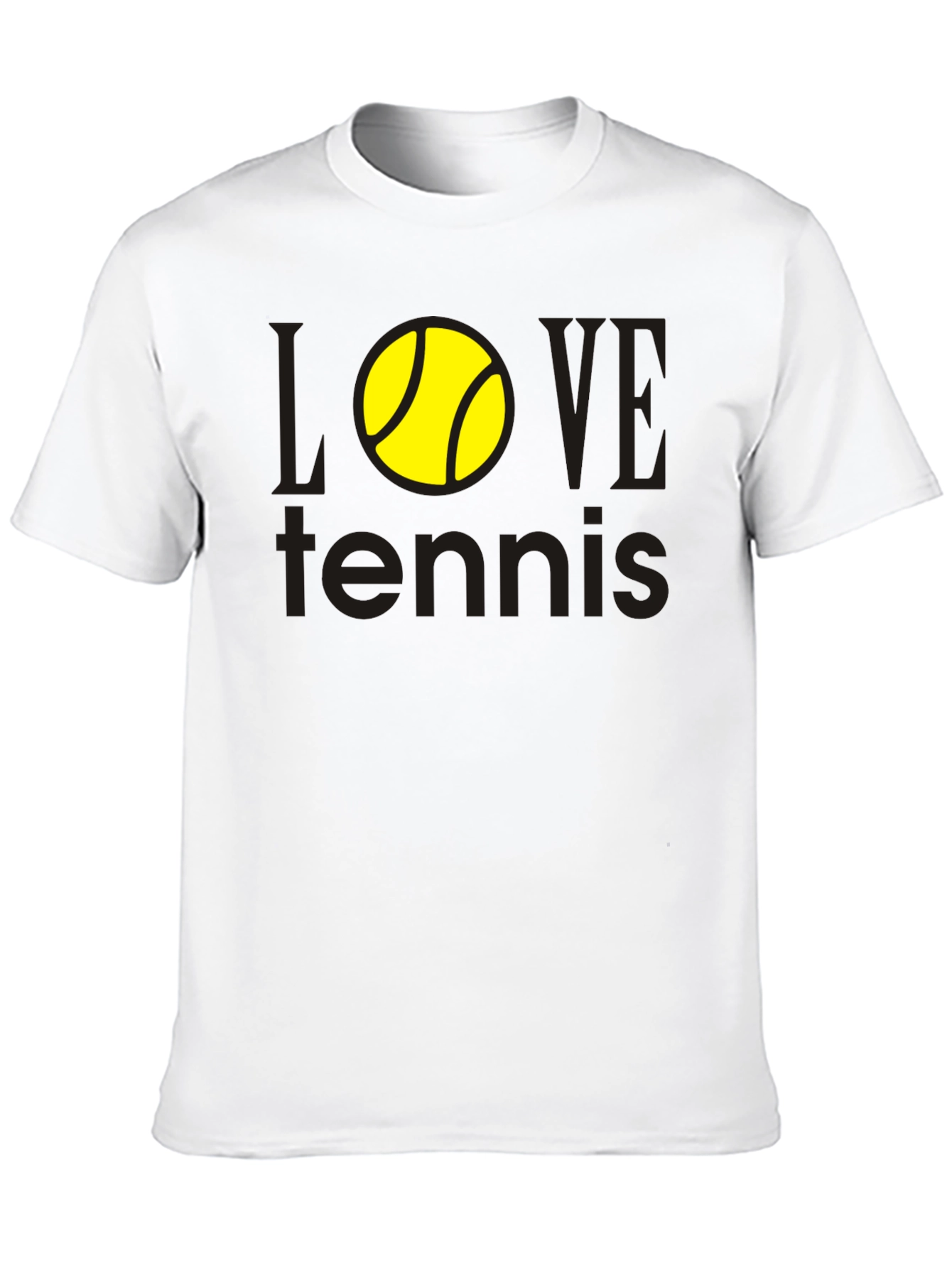 Love Tennis Graphic Tee - Black Cotton Shirt