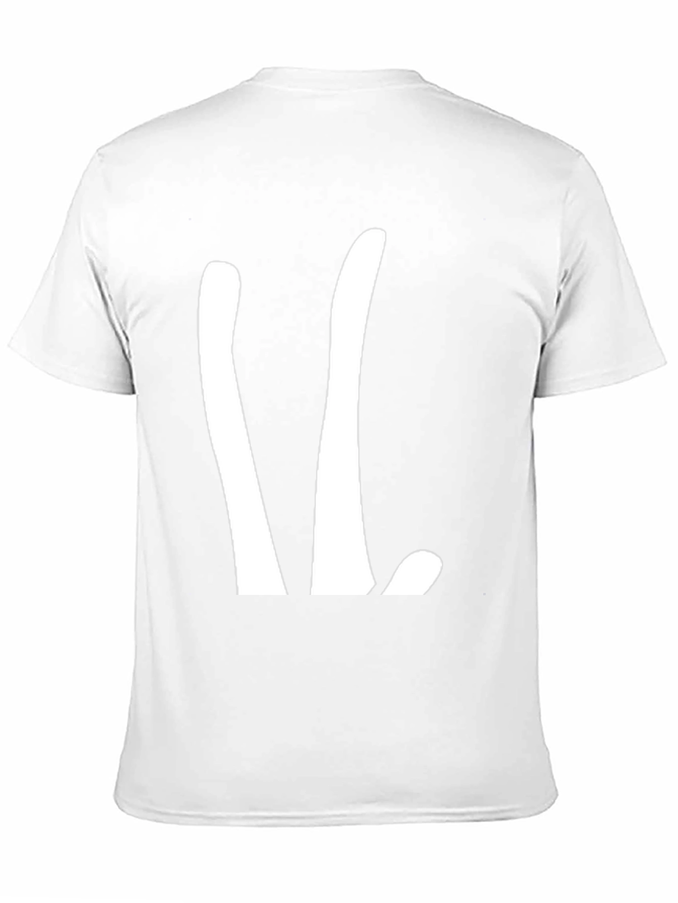 Abstract White Design on Black T-Shirt